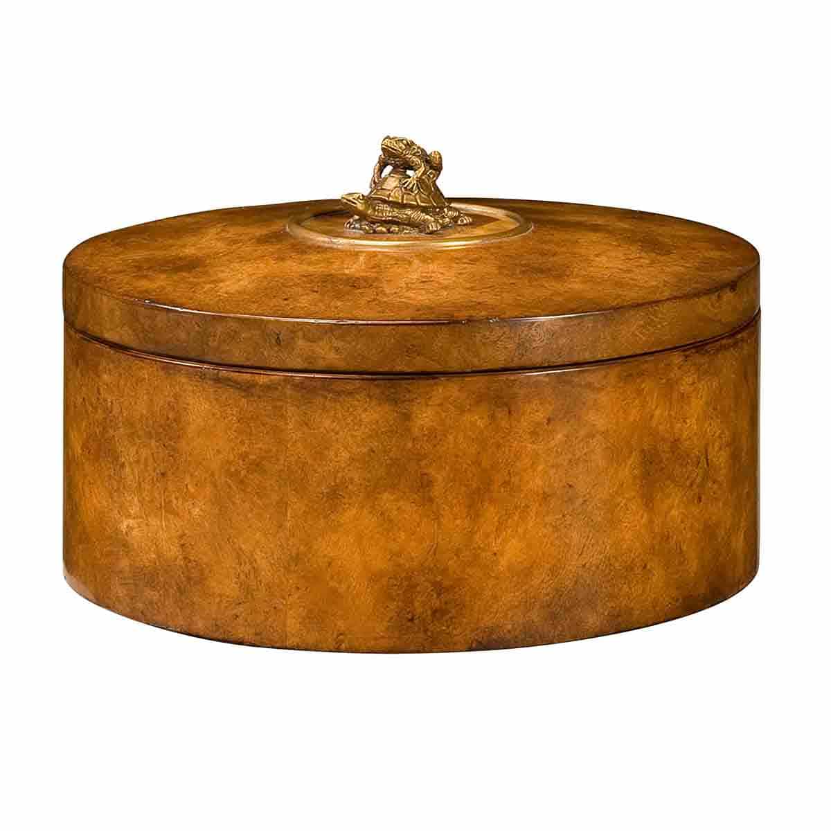 A Pollard Burl Circular Box | Elegant Luxury Exclusive Designer Accessories