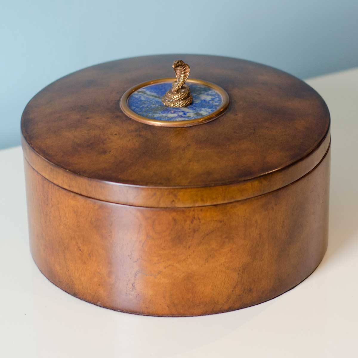 A Pollard Burl Circular Box | Elegant Luxury Exclusive Designer Accessories