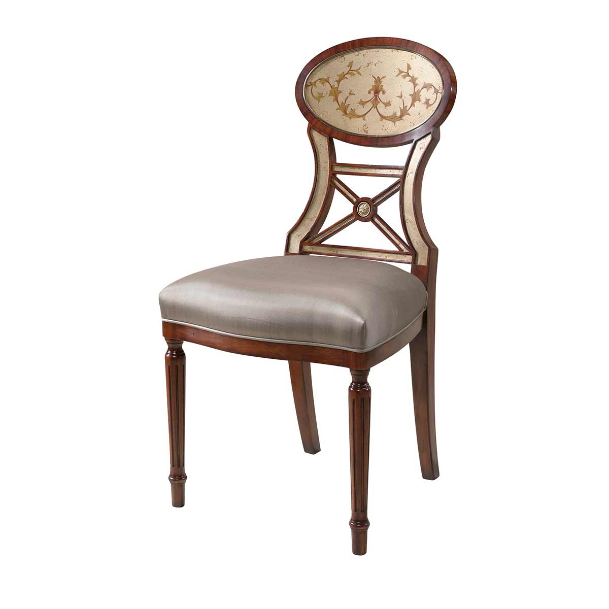 Eglomise Side Chair | Traditional Fine Luxury Classical Empire Handcrafted Furniture | Sandton Johannesburg