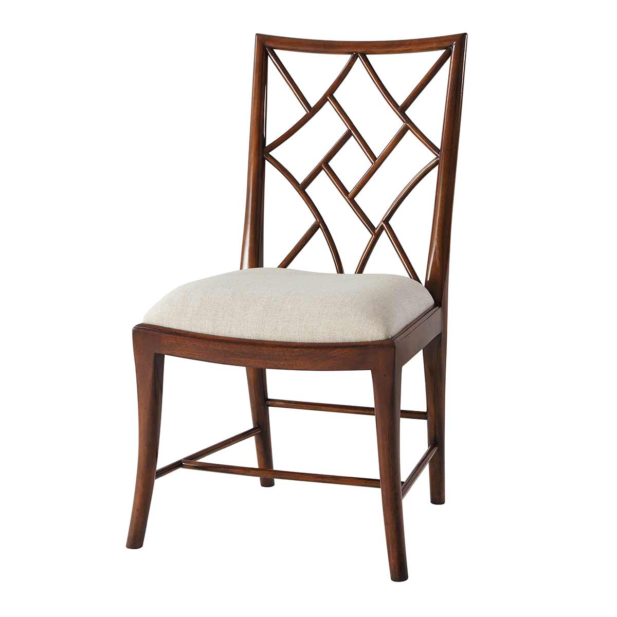 Delicate Trellis Side Chair | Traditional Fine Luxury Classical Georgian Regency Handcrafted Furniture