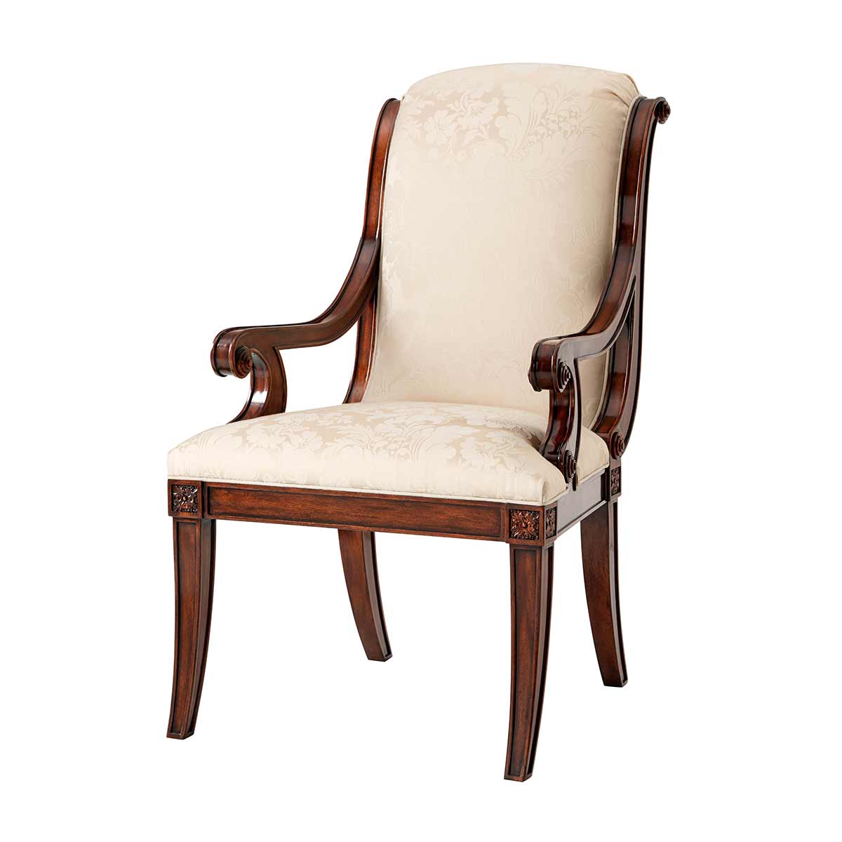 Gabrielle Dining Armchair | The English Cabinet Maker Collection | Traditional Fine Luxury Georgian Classical Handcrafted Furniture