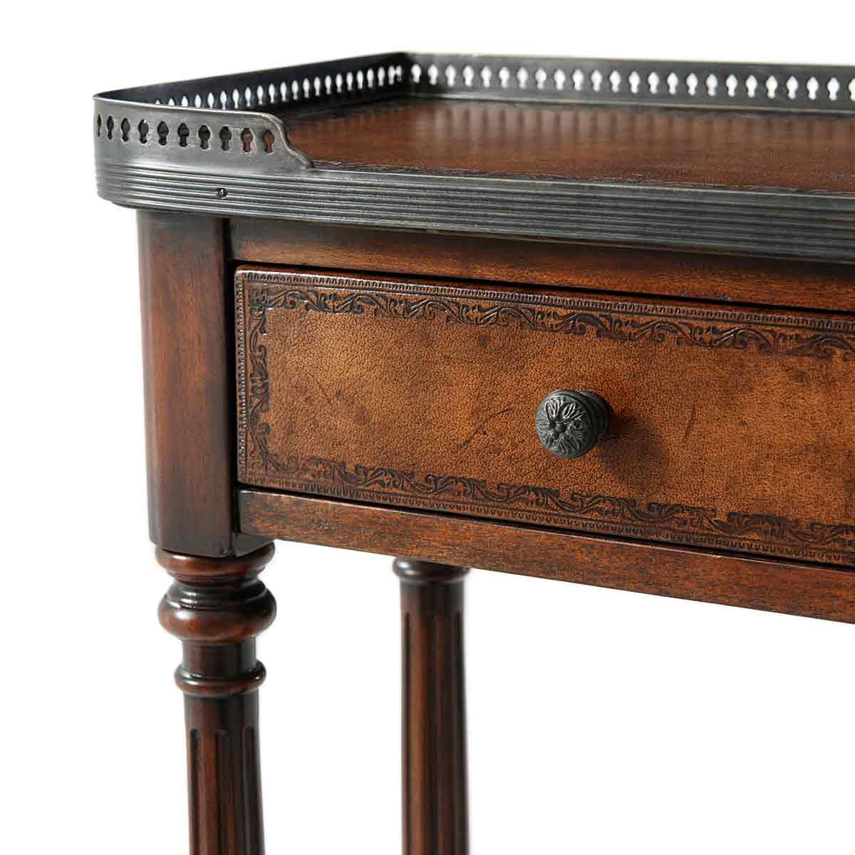 Louis XVI Leather Console - Image 2