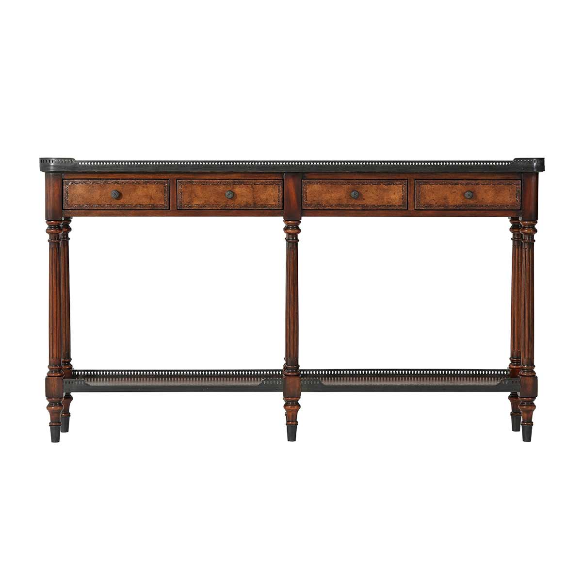 Louis XVI Leather Console - Image 4