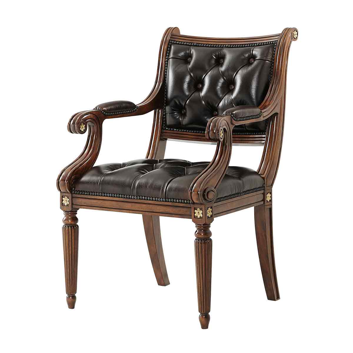 Northcote Library or Desk Chair | Essential Collection | Traditional Fine Luxury Classical Regency Handcrafted Furniture