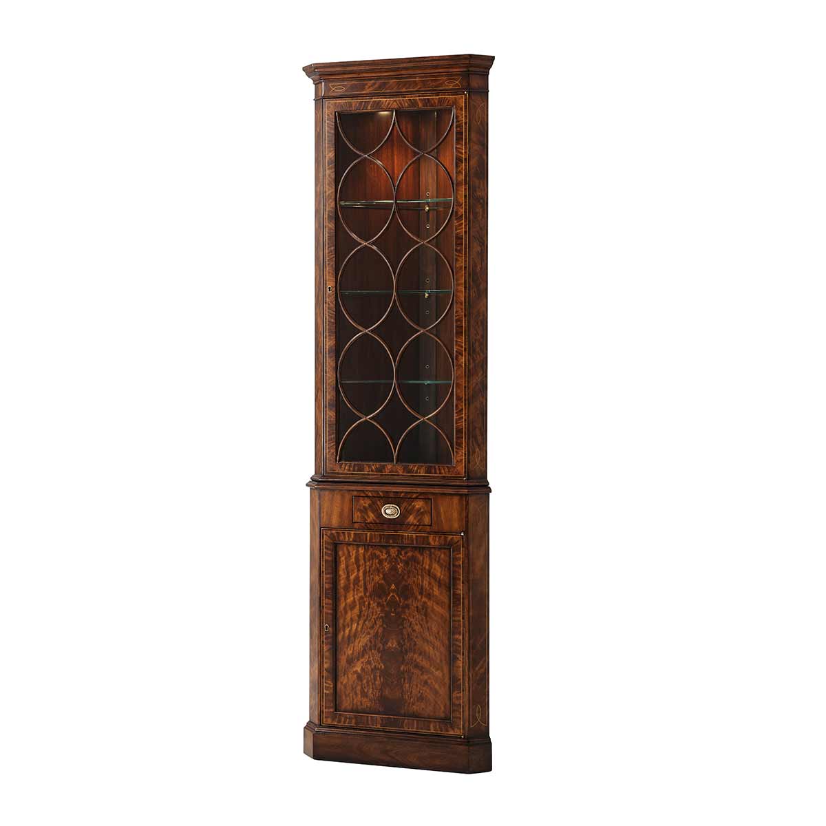 Corner Cabinet of Georgian England | Traditional Fine Luxury Classical Regency Handcrafted Furniture