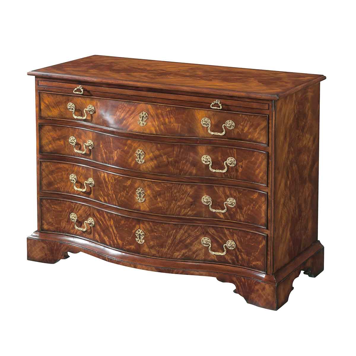 The India Silk Serpentine Chest of Drawers | Althorp Living History Collection | Traditional Fine Luxury Classical Georgian Handcrafted Furniture