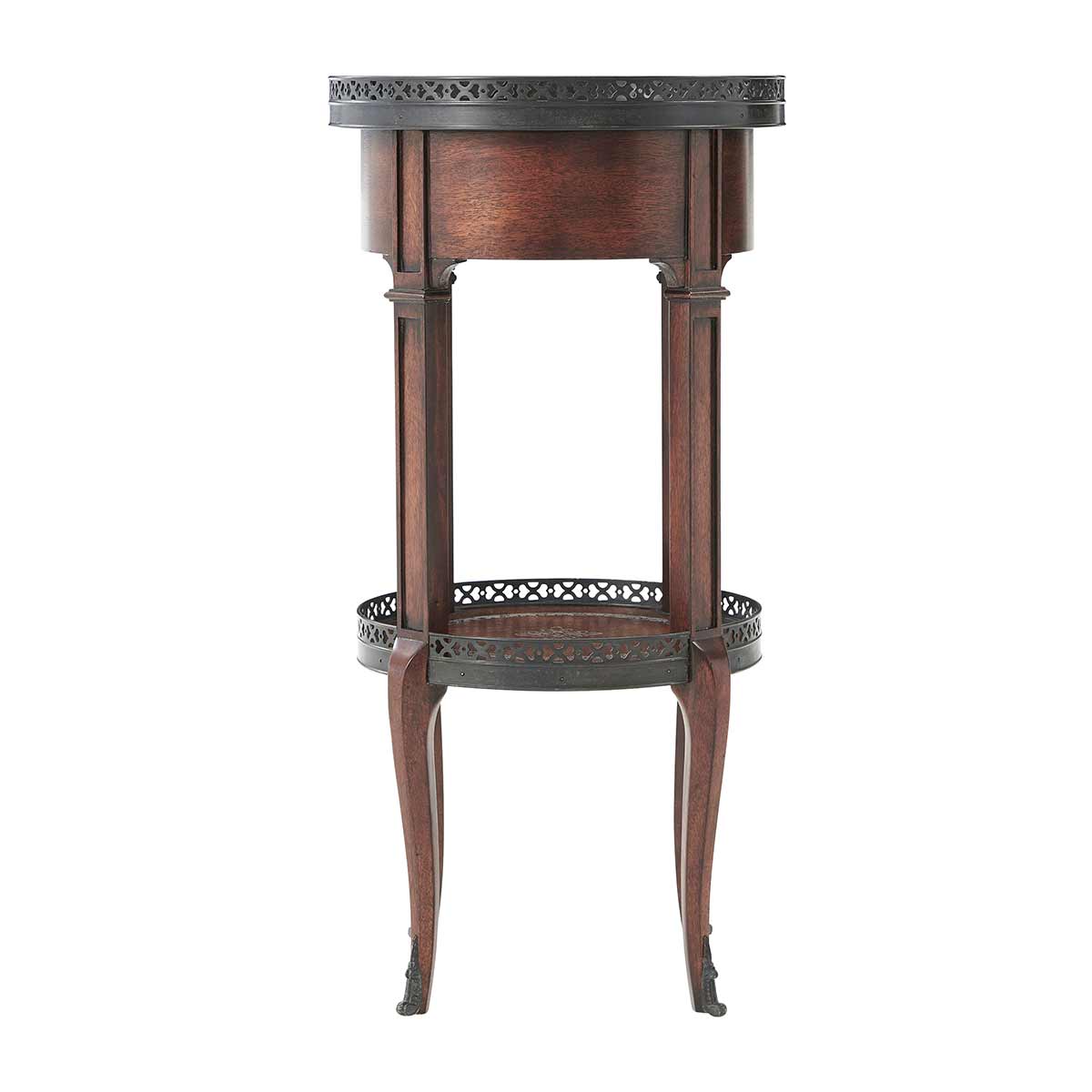 Walnut Circle Accent Table - Image 6