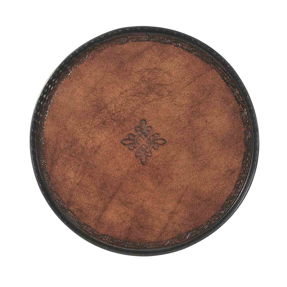 Walnut Circle Accent Table - Image 7