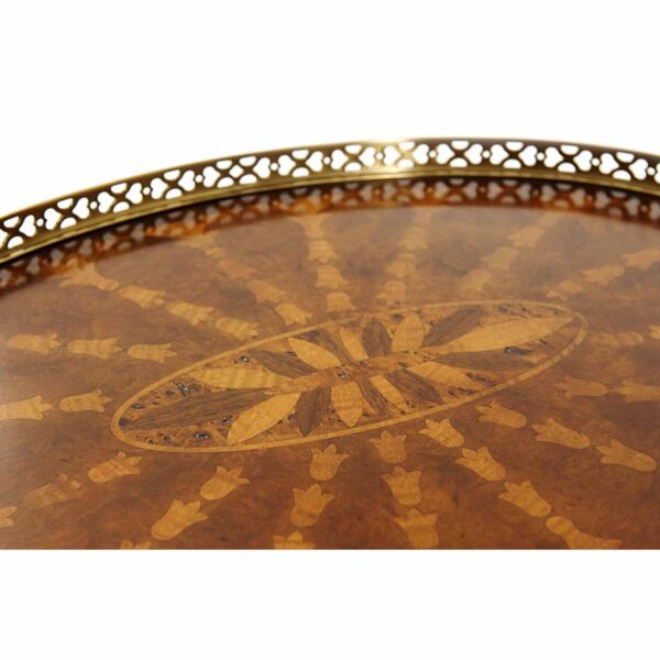Radiating Parquetry Accent Table