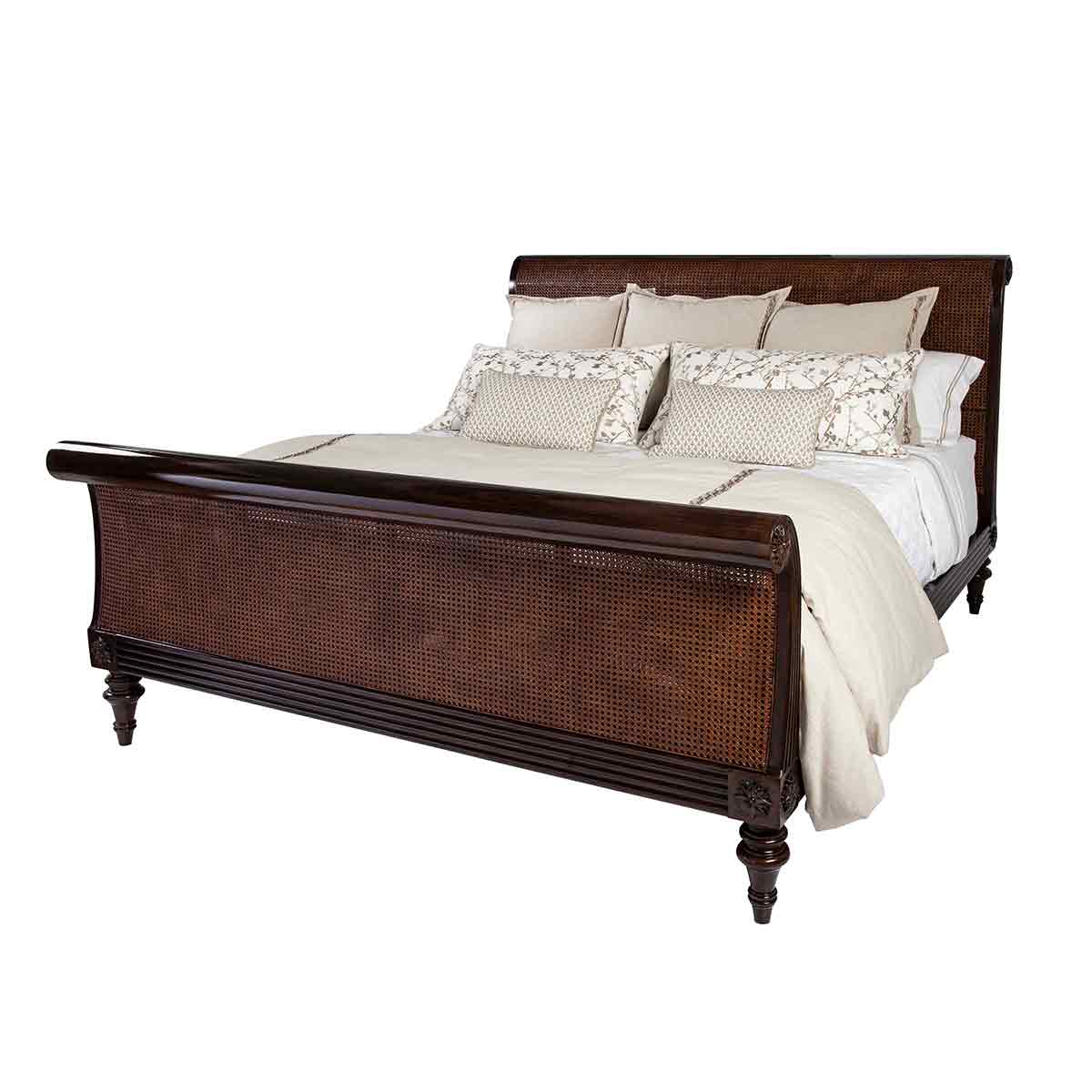 Denison Sleigh Bed | Luxury 19th Century European Handcrafted Furniture
