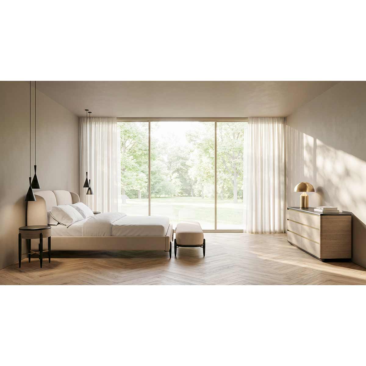 Madera Bed | Caracole Fall 2025 | Elegant Contemporary Luxury Exclusive Designer Furniture