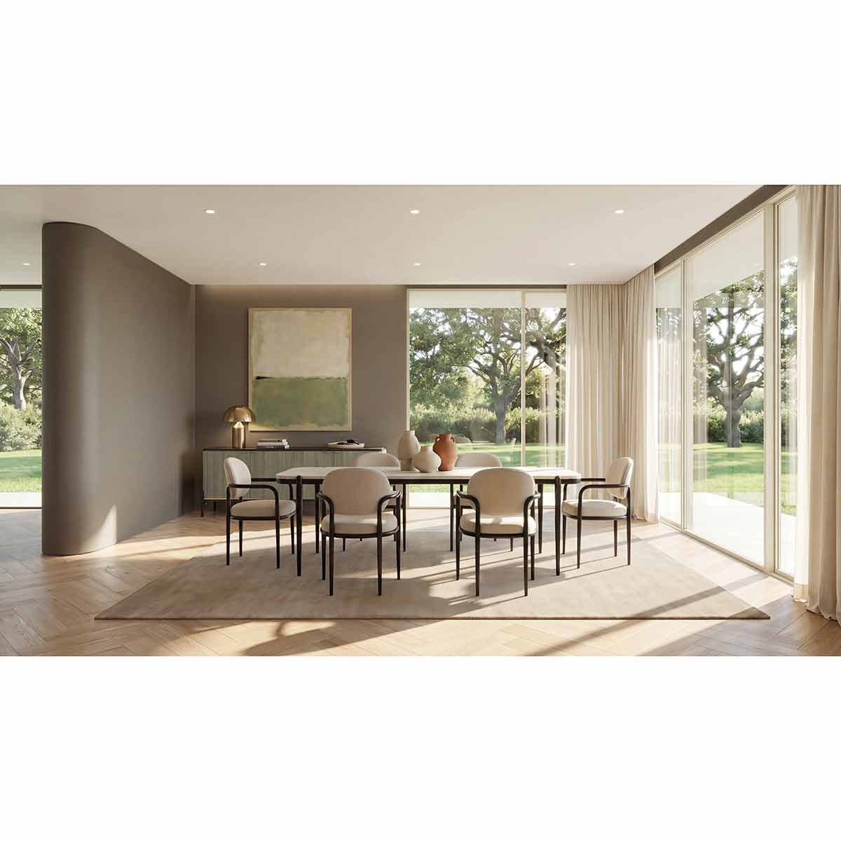 Madera Dining Table – Opal | Caracole Fall 2025 | Elegant Contemporary Luxury Exclusive Designer Furniture