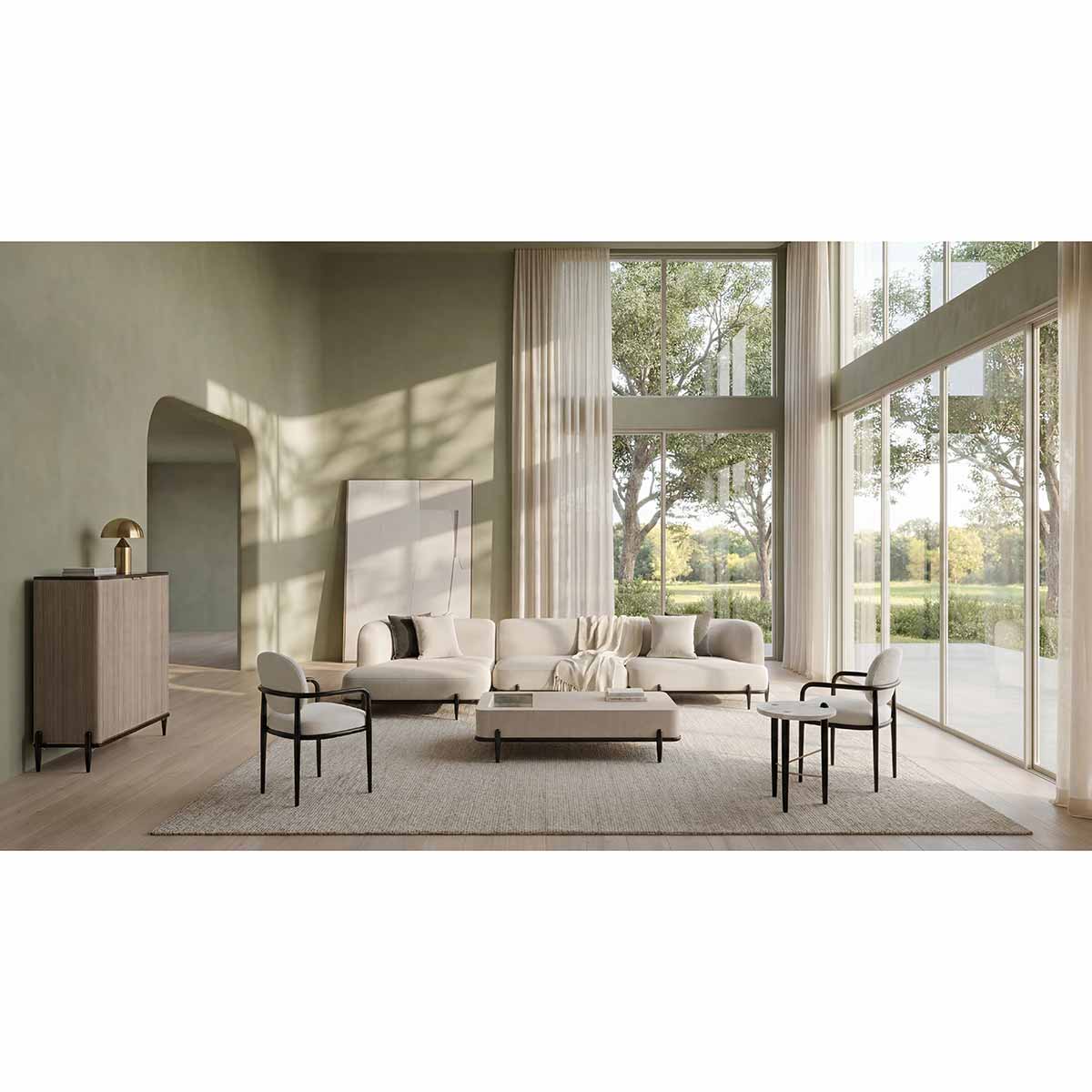 Madera Sectional | Caracole Fall 2025 | Elegant Contemporary Luxury Exclusive Designer Furniture
