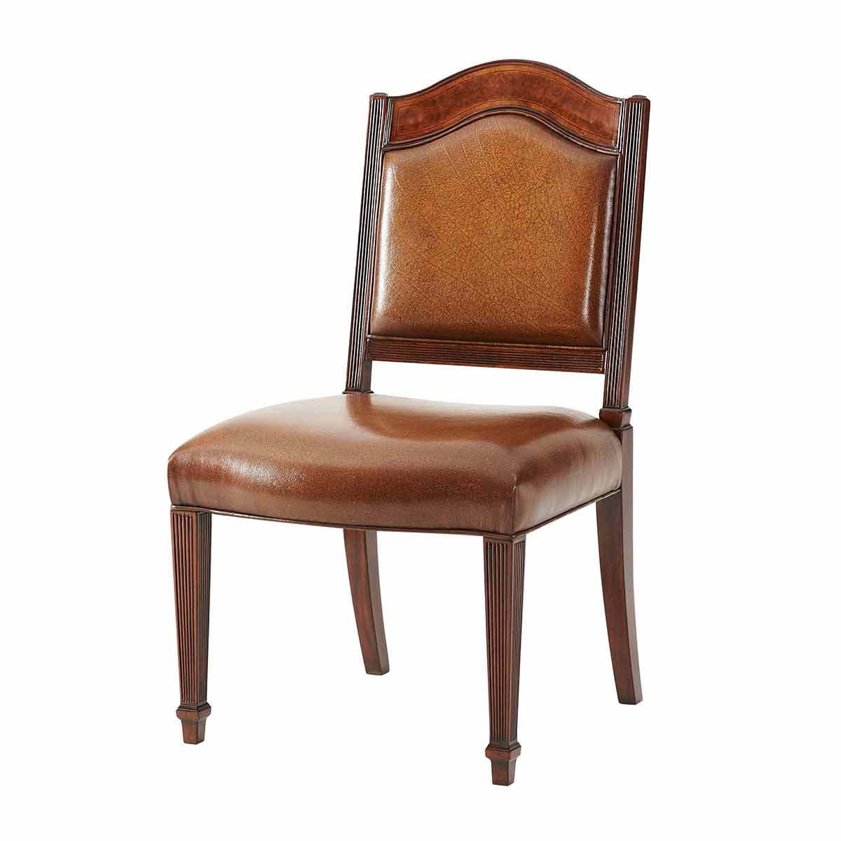 Sheraton's Satinwood Dining Side Chair | Traditional Fine Luxury Classical Regency Handcrafted Furniture