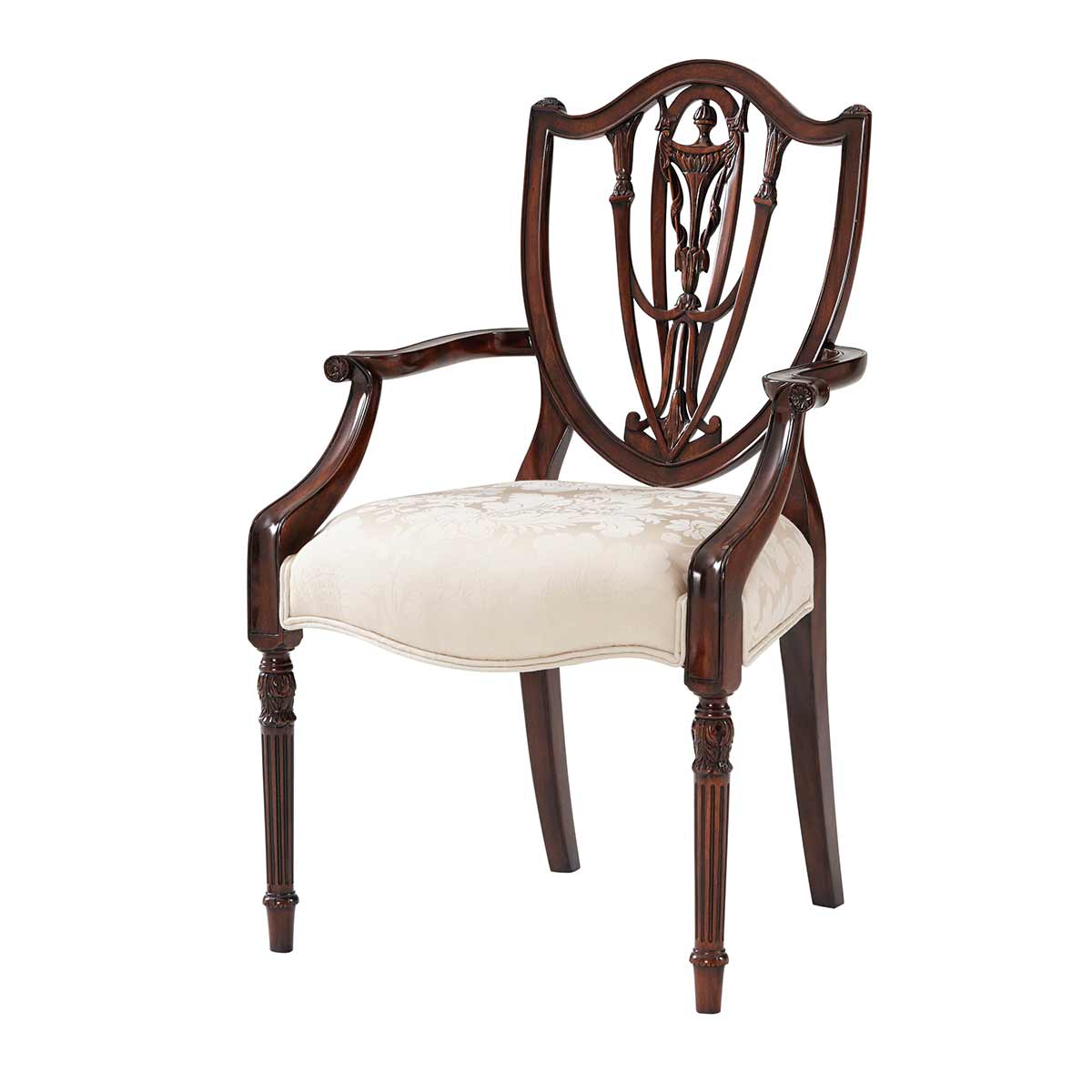 Hidden Vase Dining Armchair | Traditional Fine Luxury Classical Georgian Handcrafted Furniture
