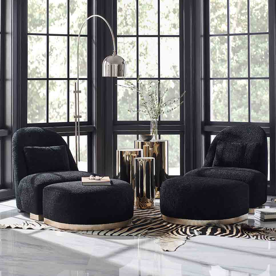 Lounge Act Slipper Chair | Caracole Signature Metropolitan Collection | Elegant Contemporary Luxury Exclusive Designer Furniture