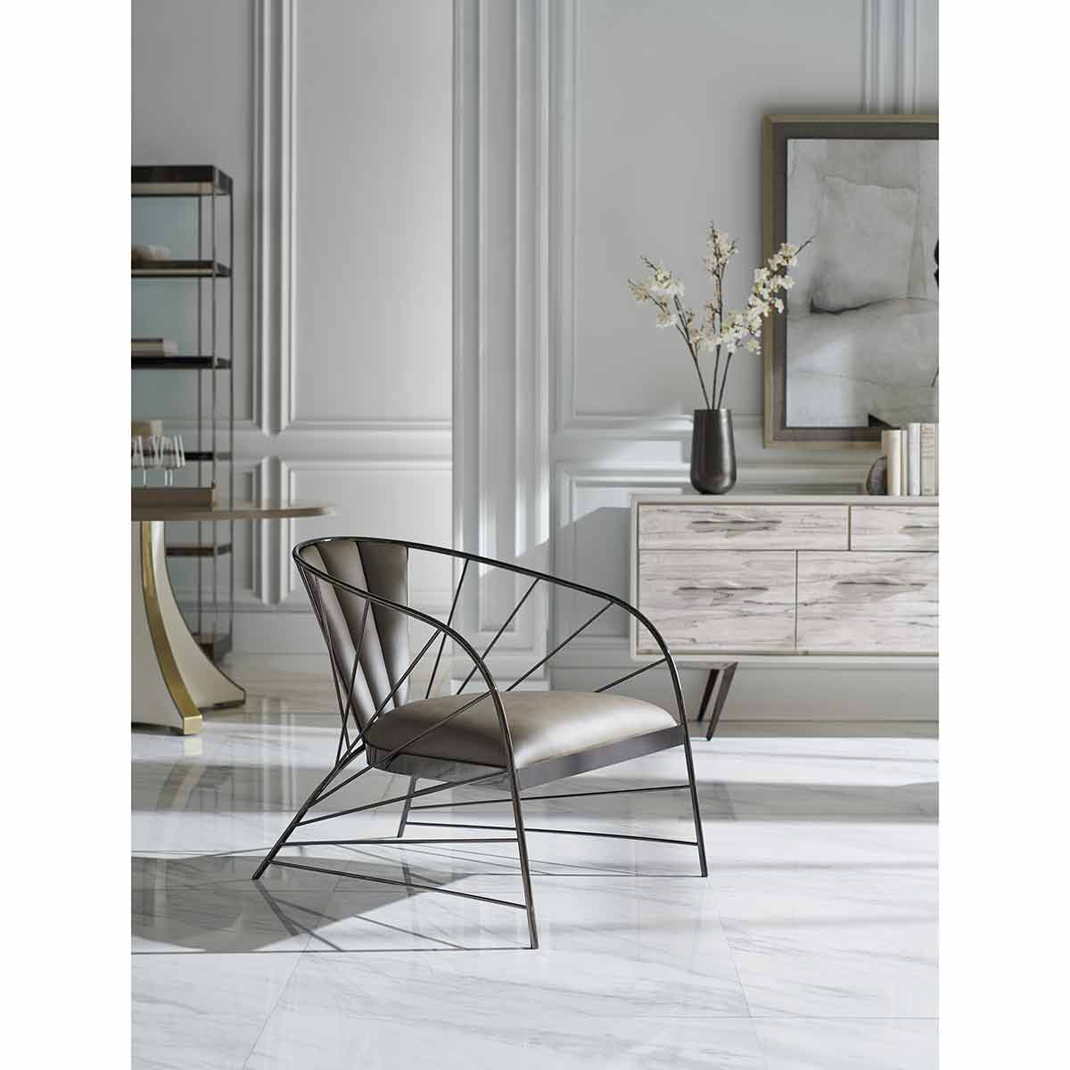 Live Wire Accent Chair | Caracole Signature Metropolitan Collection | Elegant Contemporary Luxury Exclusive Designer Furniture