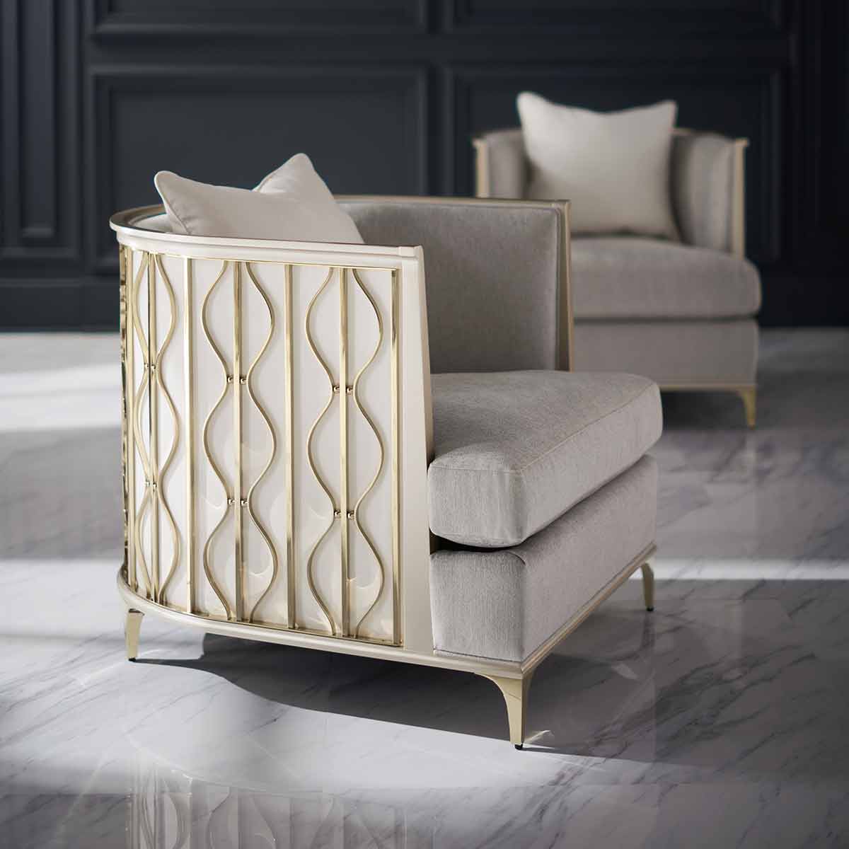 Back In Style Lounge Chair | Caracole Classic Collection | Elegant Contemporary Luxury Exclusive Designer Furniture