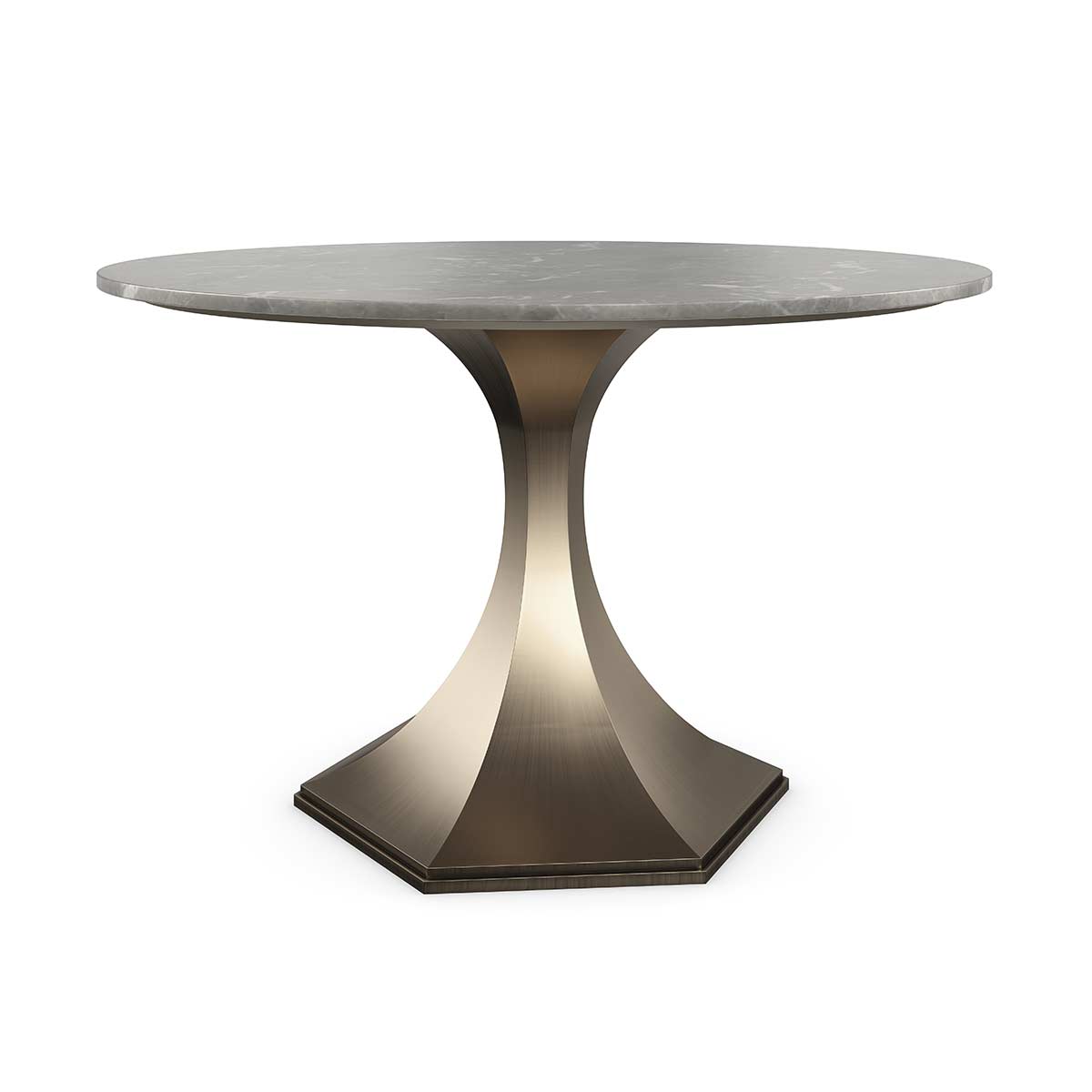 Top Brass Dining or Entrance Table | Caracole Classic Collection | Elegant Contemporary Luxury Exclusive Designer Furniture