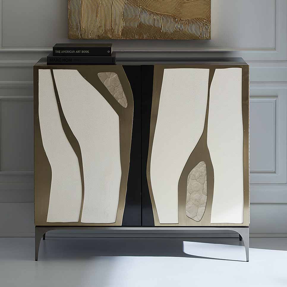 Downtown Bar Cabinet | Caracole Signature Metropolitan Collection | Elegant Contemporary Luxury Exclusive Designer Furniture