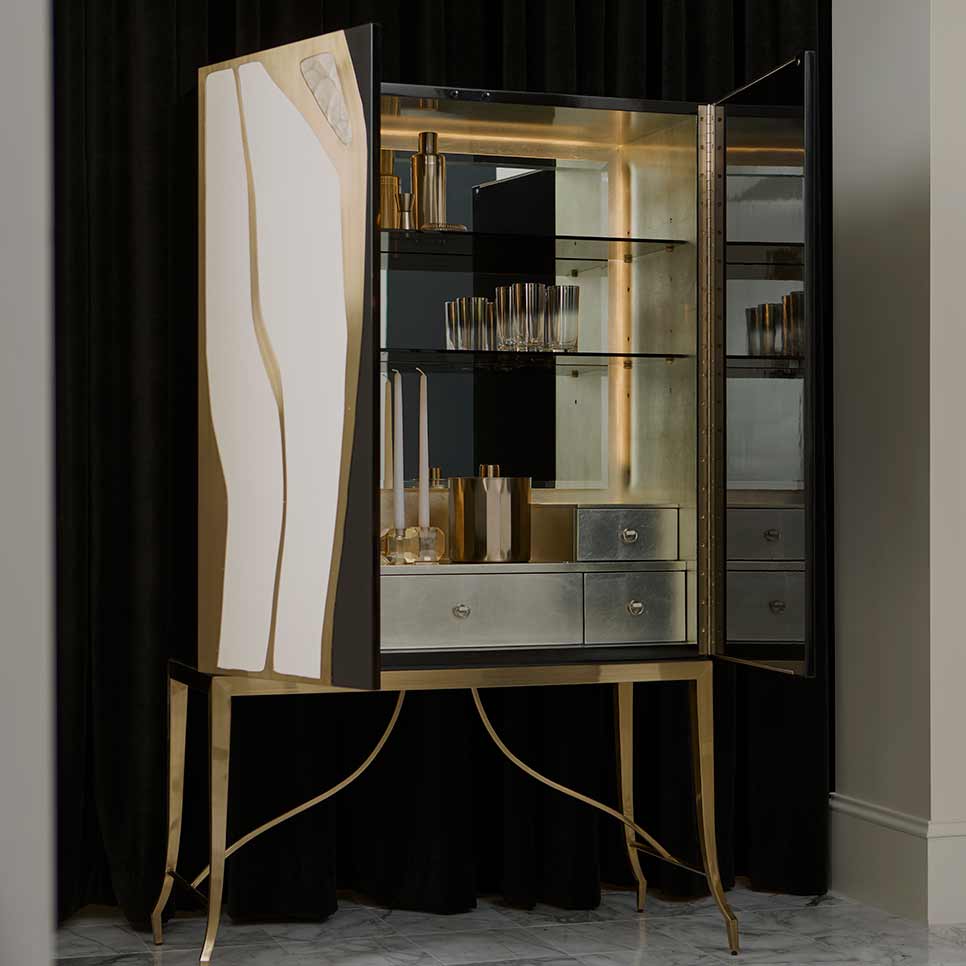 Uptown Bar Cabinet | Caracole Signature Metropolitan Collection | Elegant Contemporary Luxury Exclusive Designer Furniture