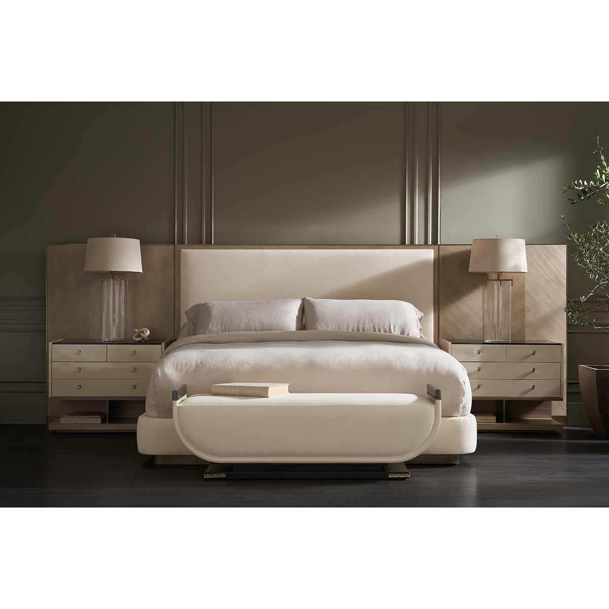 Anthology Bed With Wings | Caracole Classic Collection | Elegant Contemporary Luxury Exclusive Designer Furniture