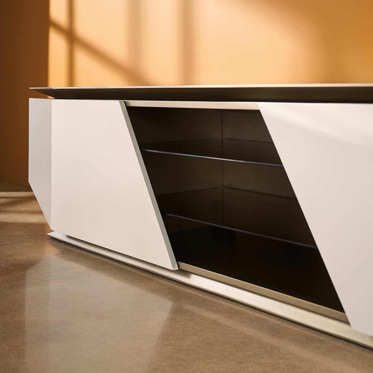 Axis Media Console | Caracole Classic Collection | Elegant Contemporary Luxury Exclusive Designer Furniture