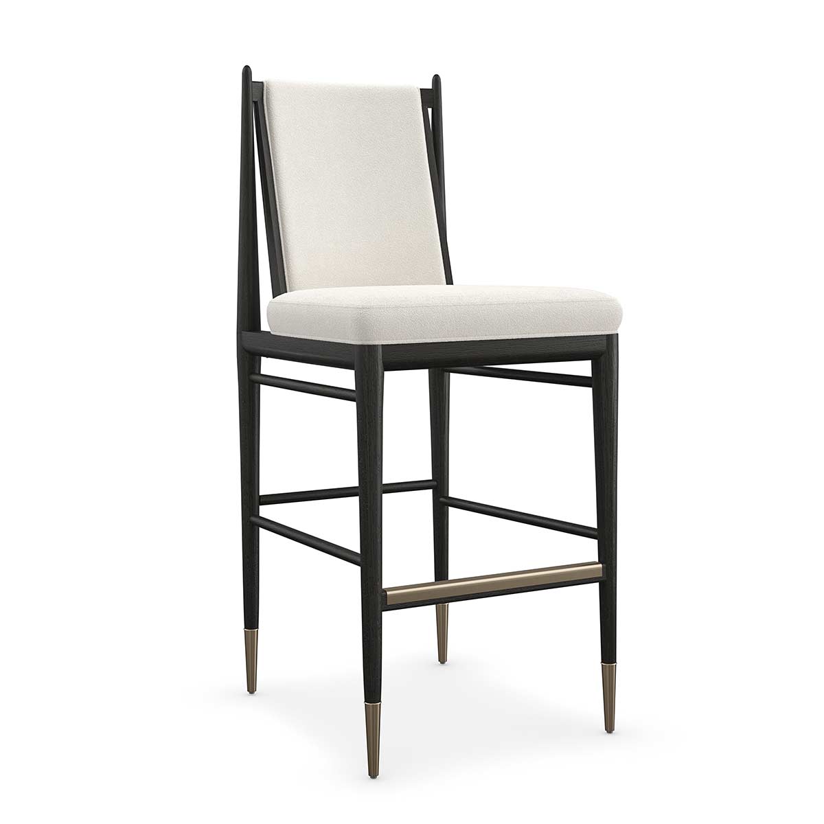Unity Dark Bar Stool | Caracole Modern Principles Collection | Elegant Contemporary Luxury Exclusive Designer Furniture
