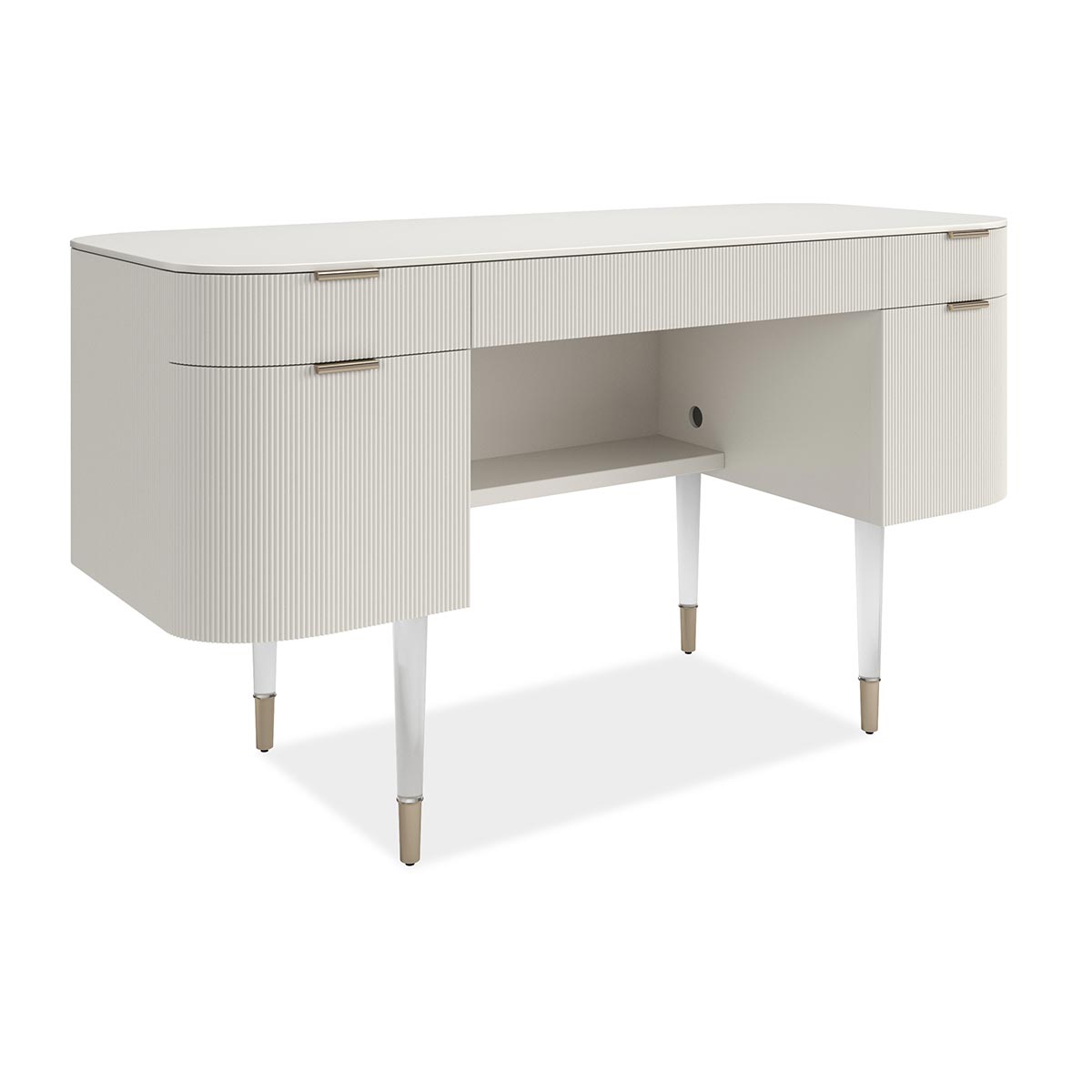 Lady Love Desk – Matte Pearl | Caracole Classic | Elegant Contemporary Luxury Exclusive Designer Furniture