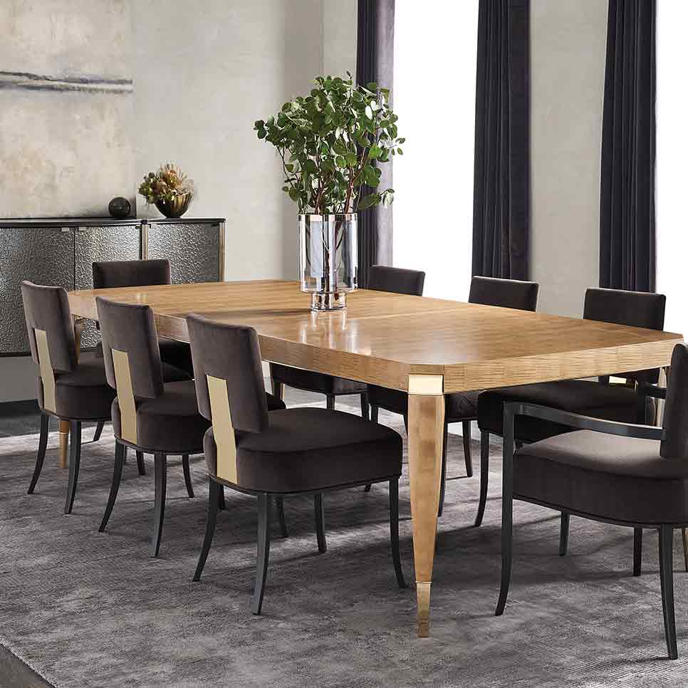All Trimmed Out Dining Table | Caracole Classic Collection | Elegant Contemporary Luxury Exclusive Designer Furniture