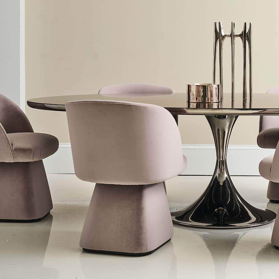 Semper Oval Dining Table | Caracole Classic Collection | Elegant Contemporary Luxury Exclusive Designer Furniture