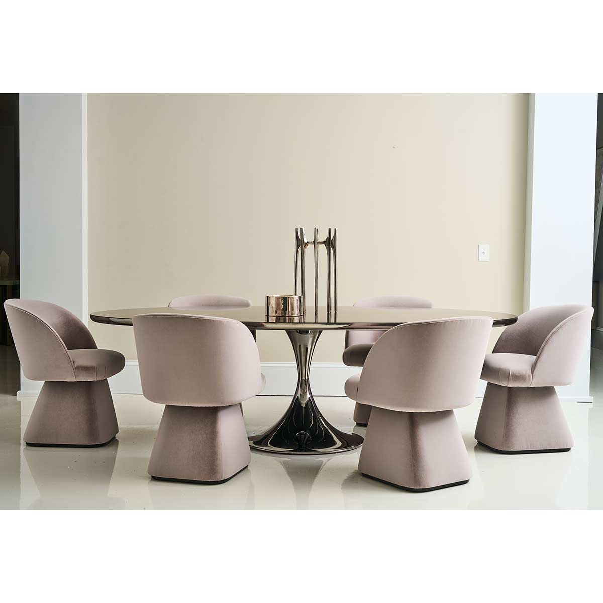 Semper Oval Dining Table | Caracole Classic Collection | Elegant Contemporary Luxury Exclusive Designer Furniture