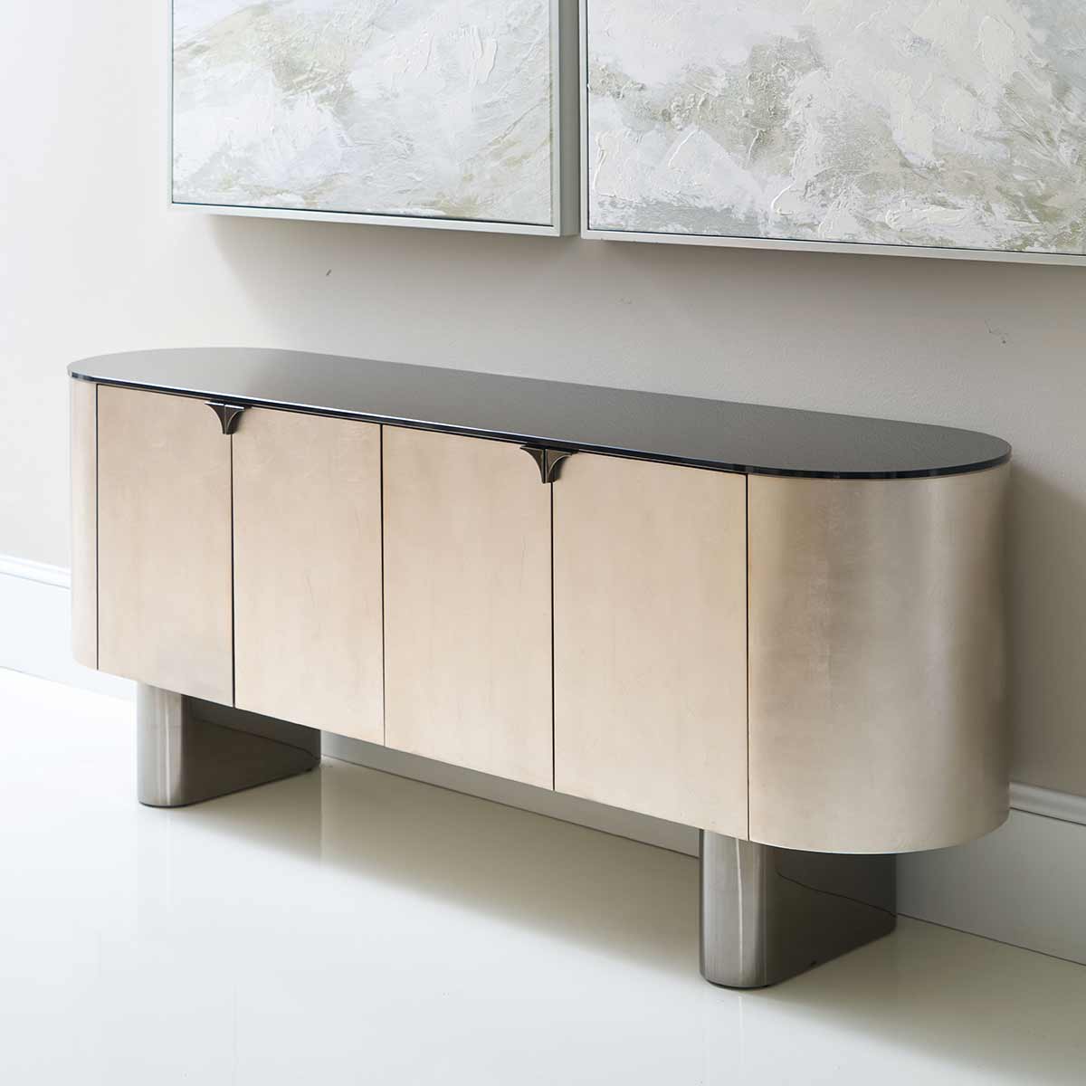 Gustav Media Console | Caracole Classic Collection | Elegant Contemporary Luxury Exclusive Designer Furniture