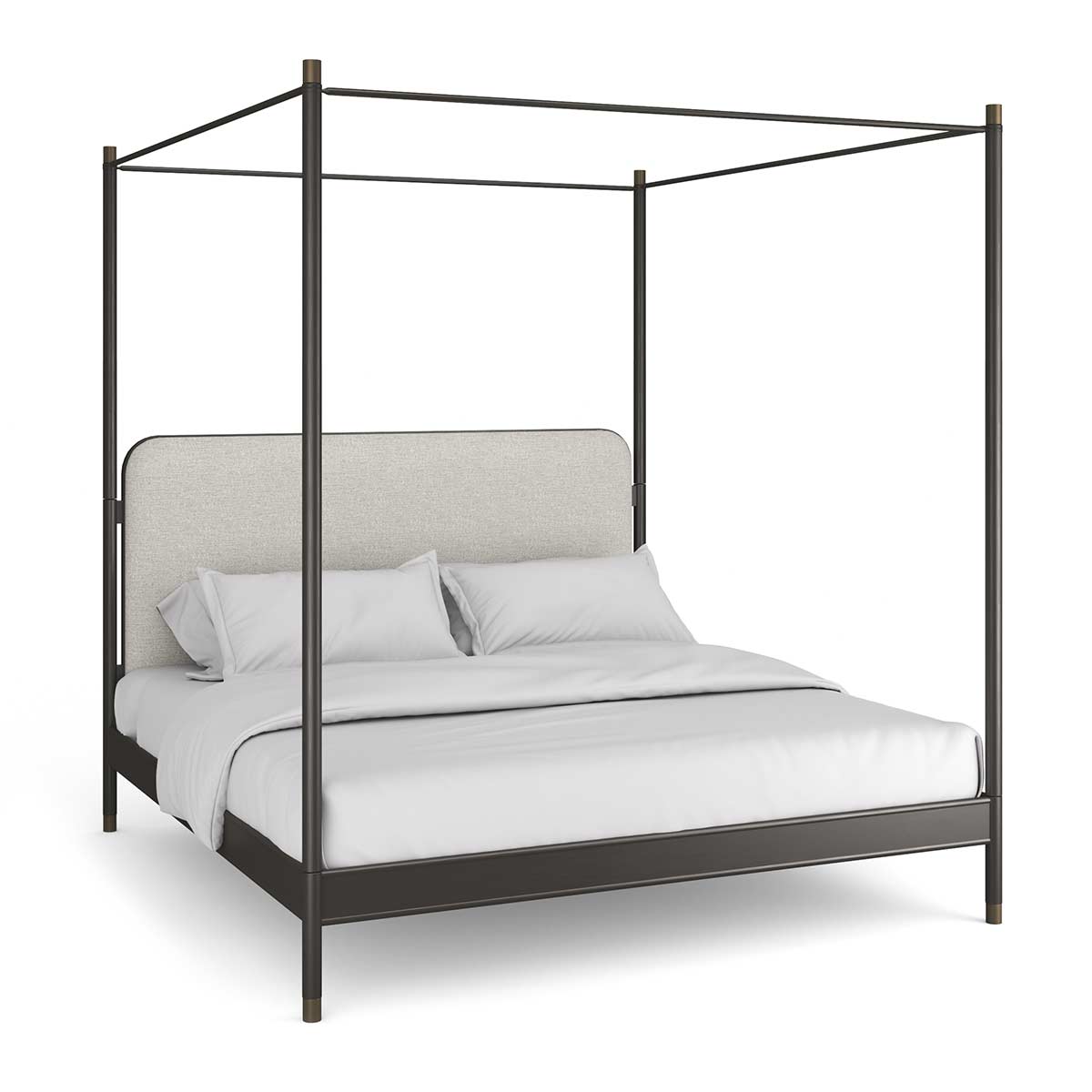 Campaign Bed with Canopy | Caracole Classic Collection | Elegant Contemporary Luxury Exclusive Designer Furniture