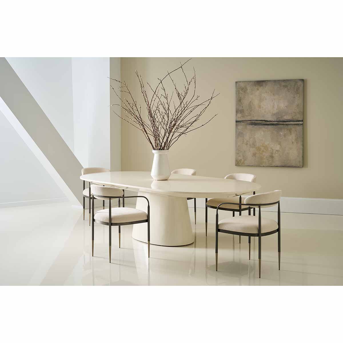 Paragon Dining Table – Blanc | Caracole Fall 2024 | Elegant Contemporary Luxury Exclusive Designer Furniture
