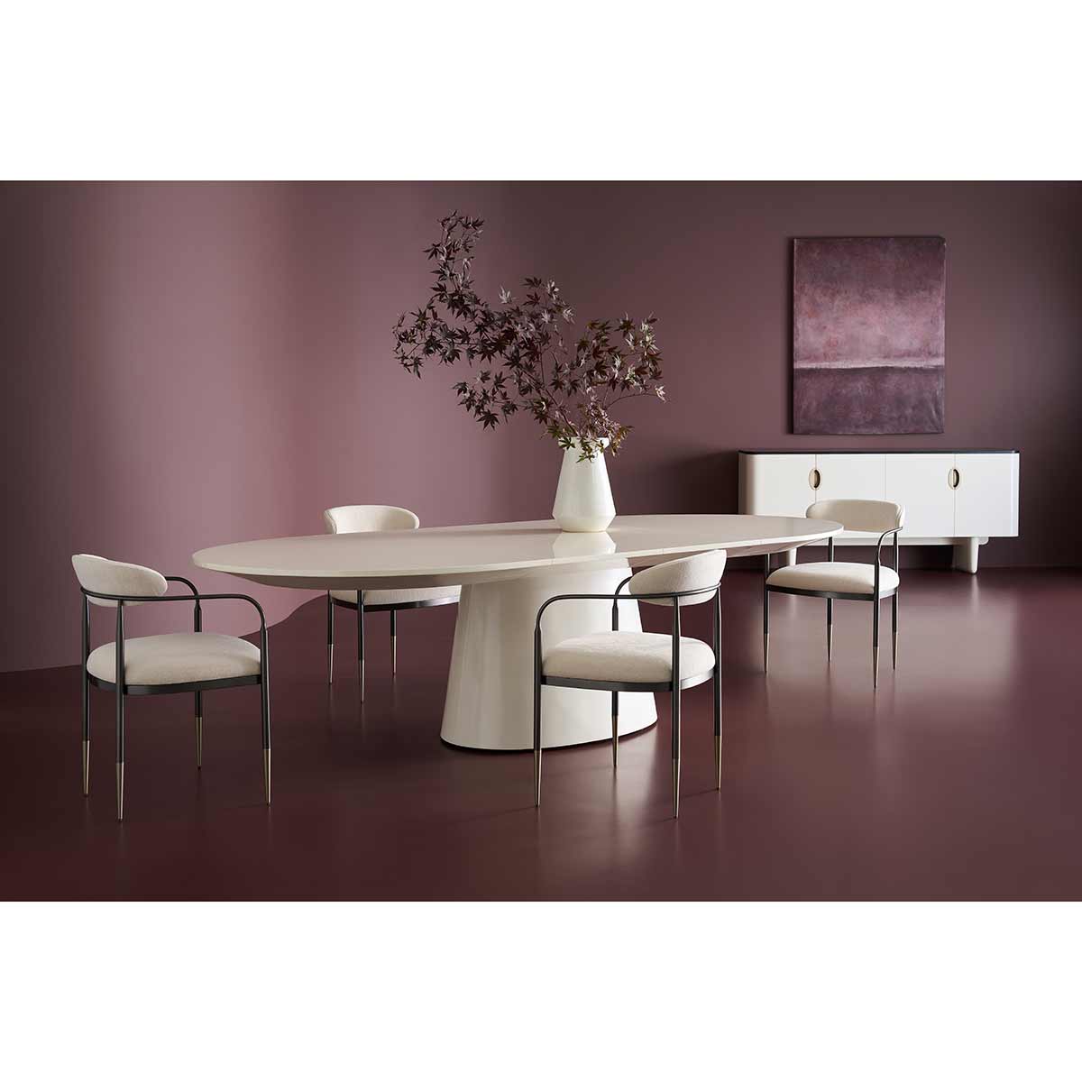 Paragon Dining Table – Blanc | Caracole Fall 2024 | Elegant Contemporary Luxury Exclusive Designer Furniture