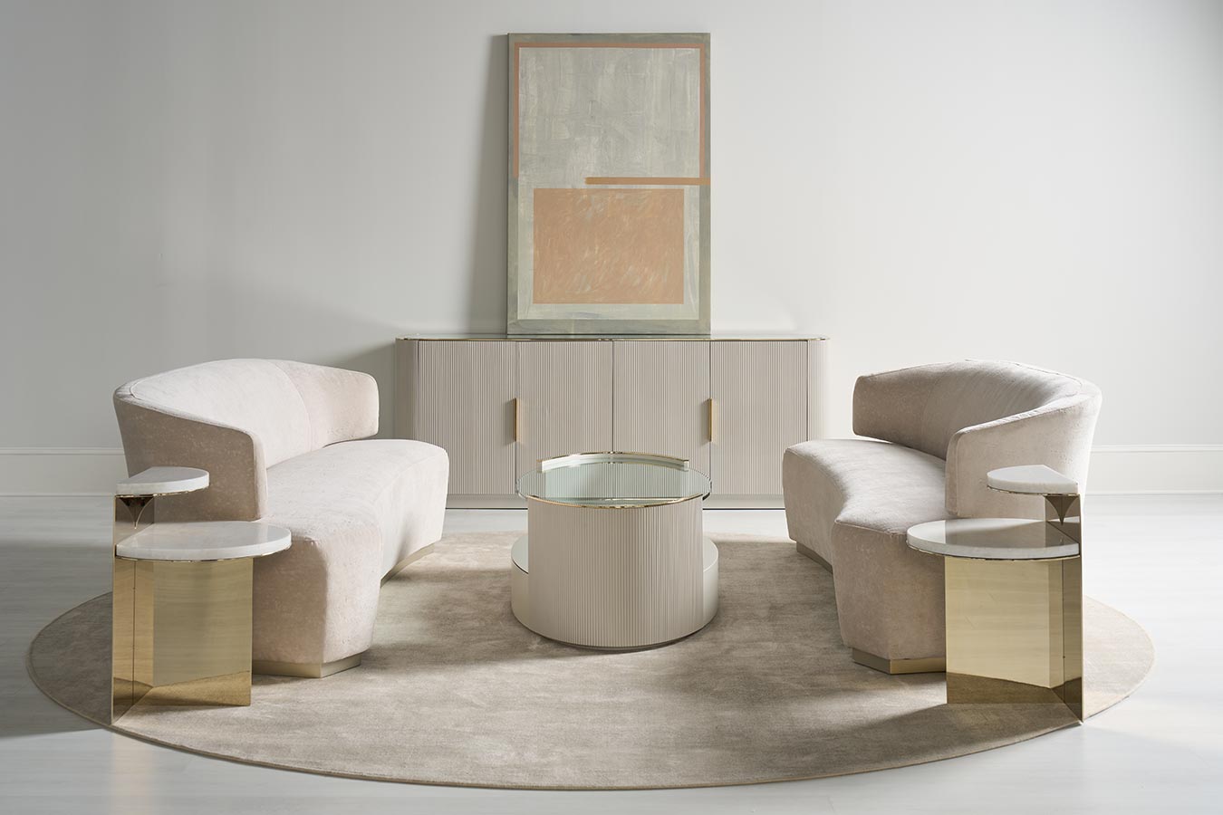 Love Sideboard - Matte Pearl | Caracole Fall 2024 Introduction | Elegant Contemporary Luxury Exclusive Designer Furniture