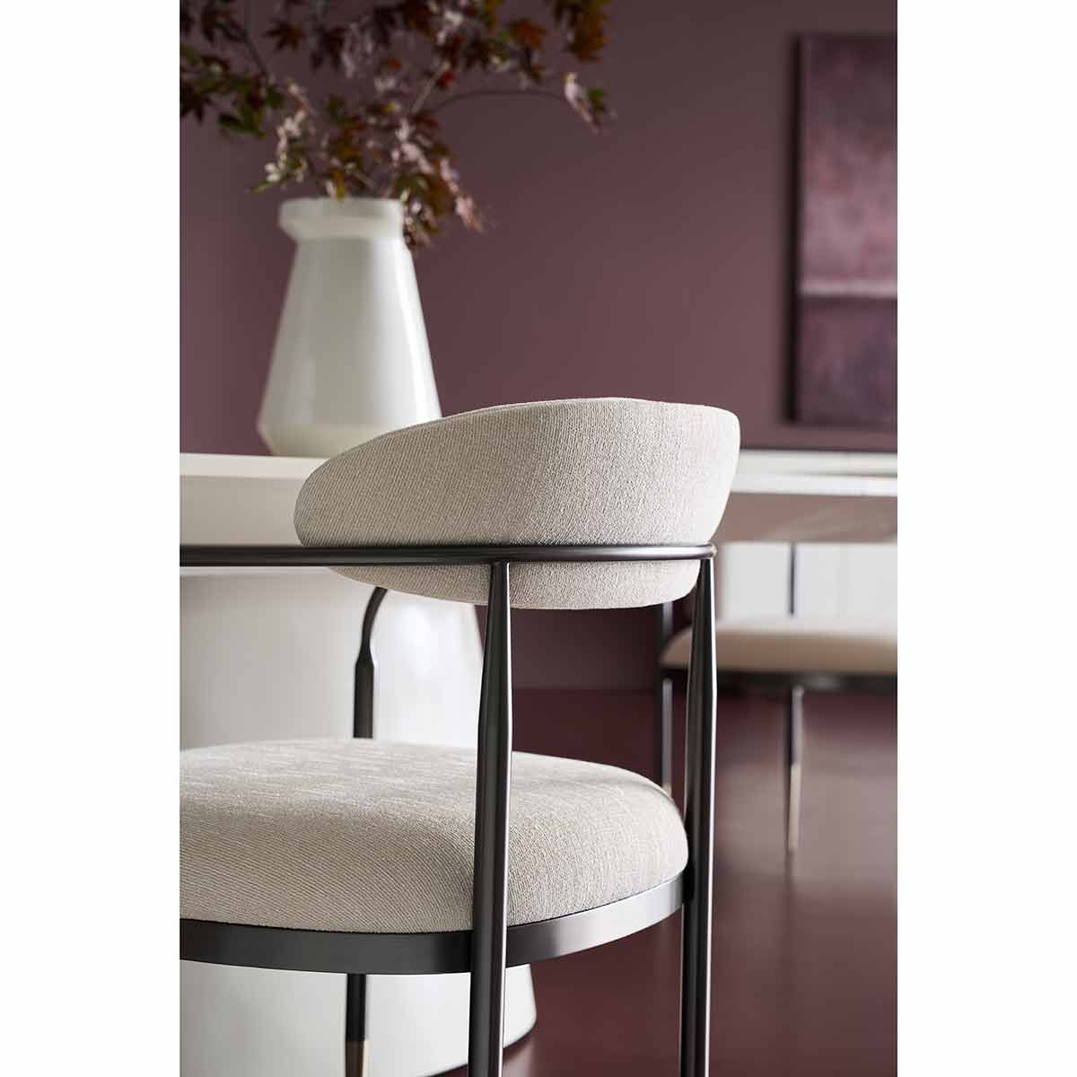 Epoch Dining Armchair | Caracole Fall 2024 | Elegant Contemporary Luxury Exclusive Designer Furniture