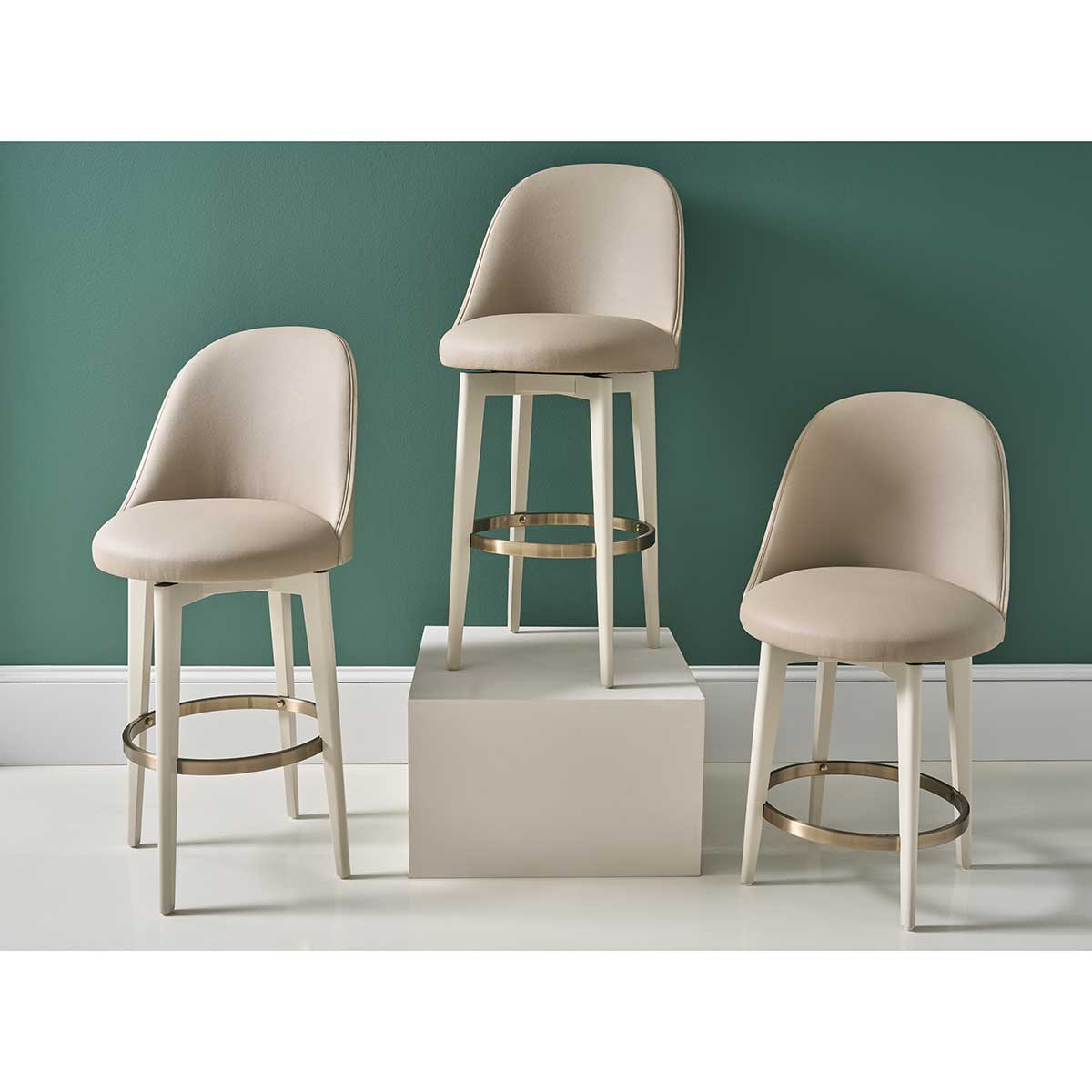 Another Round Bar Stool | Caracole Classic Collection | Elegant Contemporary Luxury Exclusive Designer Furniture