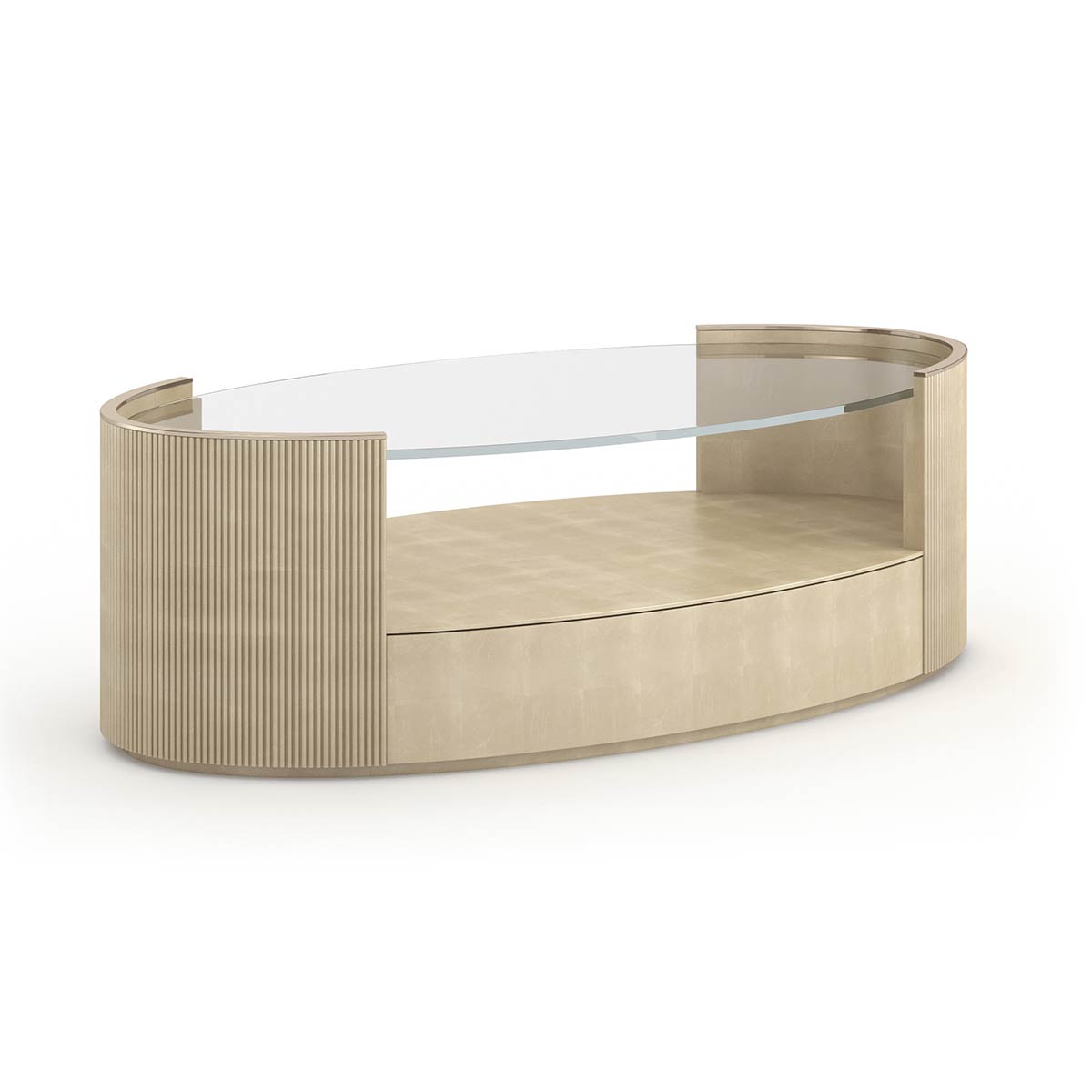 Love Oval Cocktail Table | Caracole Classic Collection | Elegant Contemporary Luxury Exclusive Designer Furniture