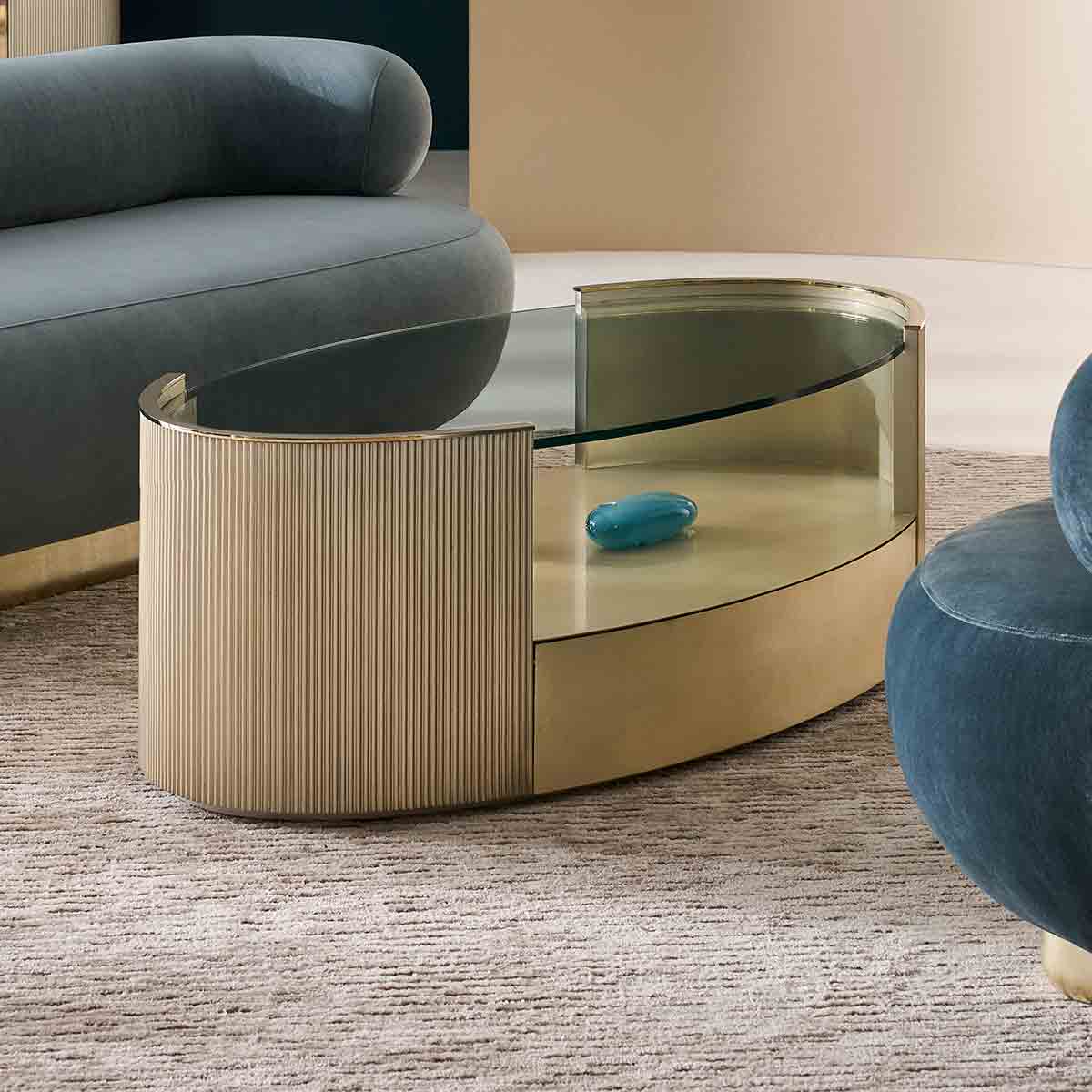 Love Oval Cocktail Table | Caracole Classic Collection | Elegant Contemporary Luxury Exclusive Designer Furniture