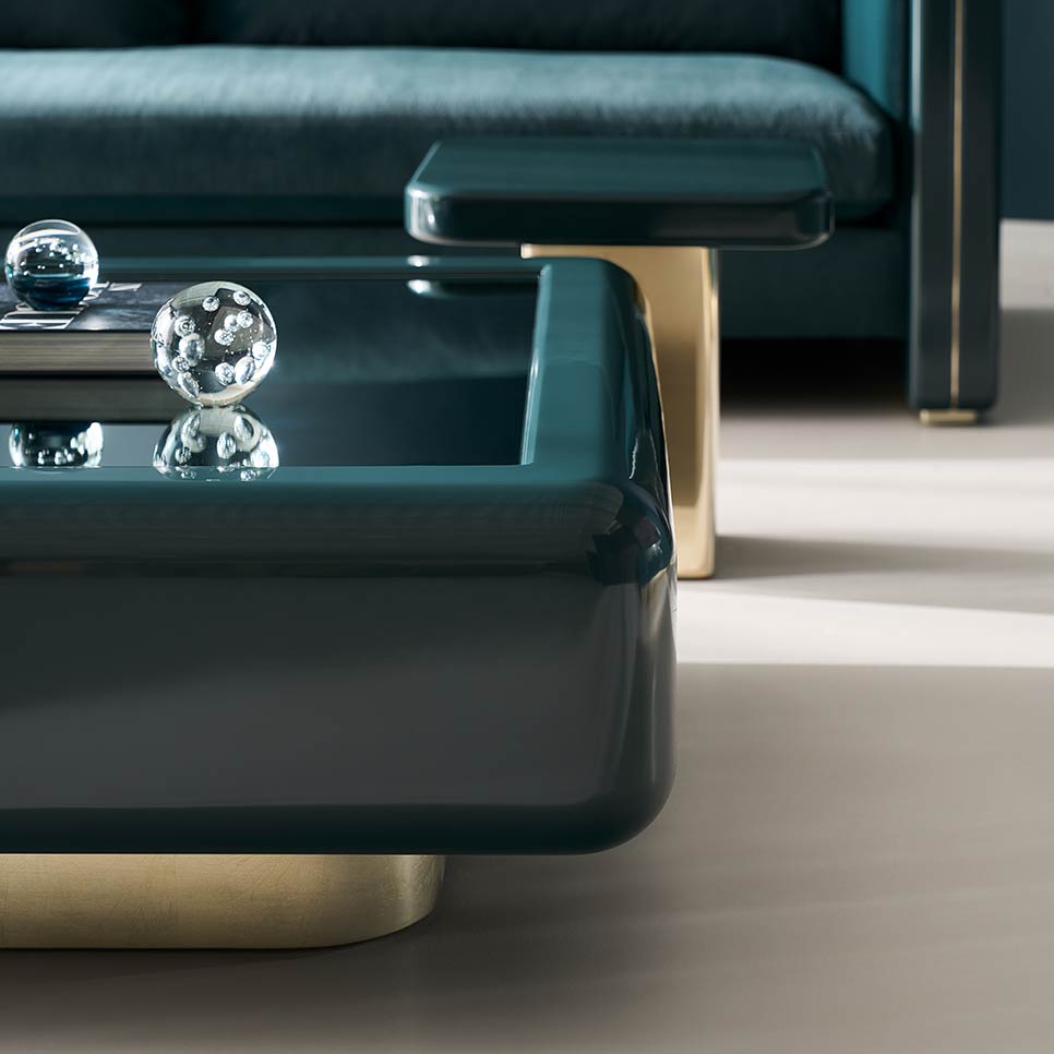 Gelee Cocktail Table – Apatite | Caracole Classic Collection | Elegant Contemporary Luxury Exclusive Designer Furniture