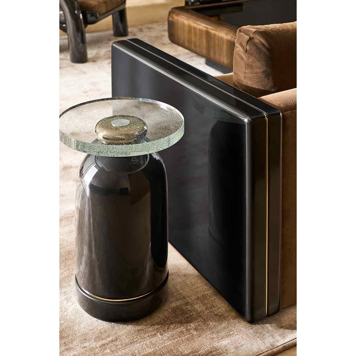 Gelee Accent Table – Chocolate Truffle | Caracole Fall 2024 Collection | Elegant Contemporary Luxury Exclusive Designer Furniture