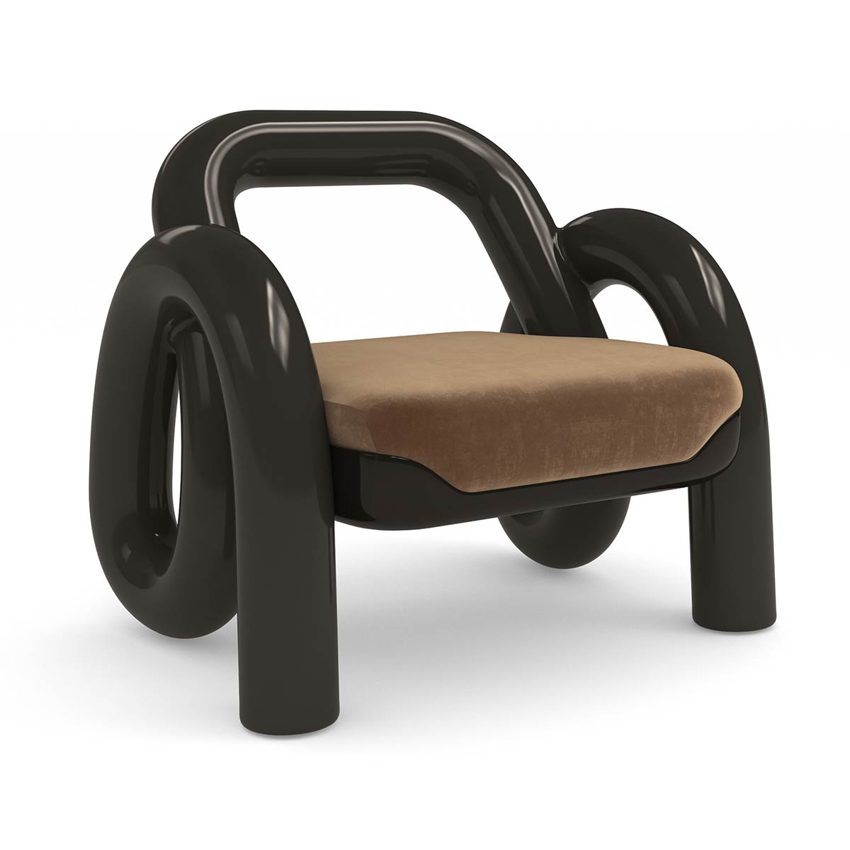 Gelee Accent Chair – Chocolate Truffle | Caracole Fall 2024 Collection | Elegant Contemporary Luxury Exclusive Designer Furniture