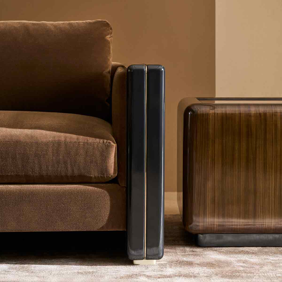 Gelee Sofa – Chocolate Truffle | Caracole Fall 2024 Collection | Elegant Contemporary Luxury Exclusive Designer Furniture