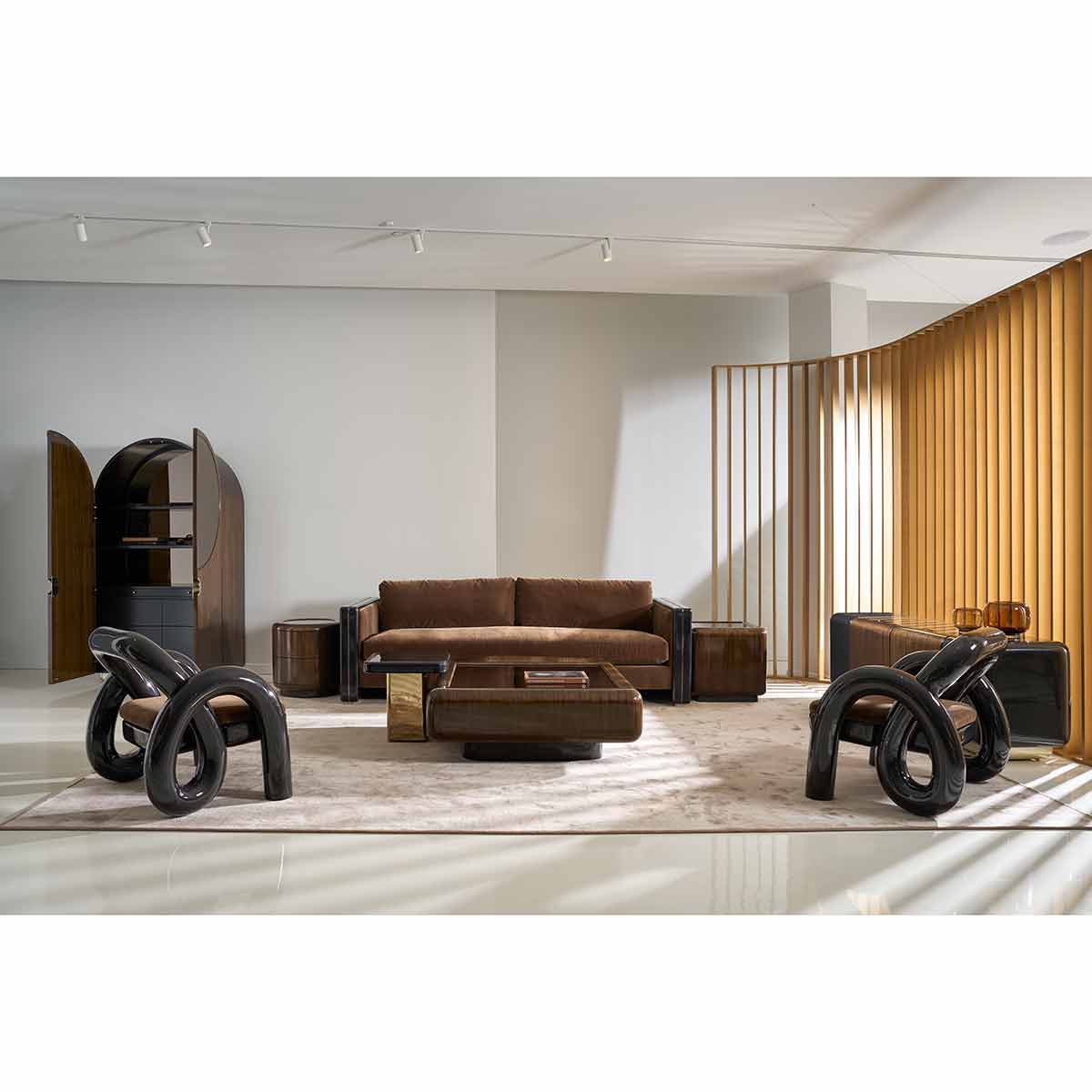 Gelee Sofa – Chocolate Truffle | Caracole Fall 2024 Collection | Elegant Contemporary Luxury Exclusive Designer Furniture