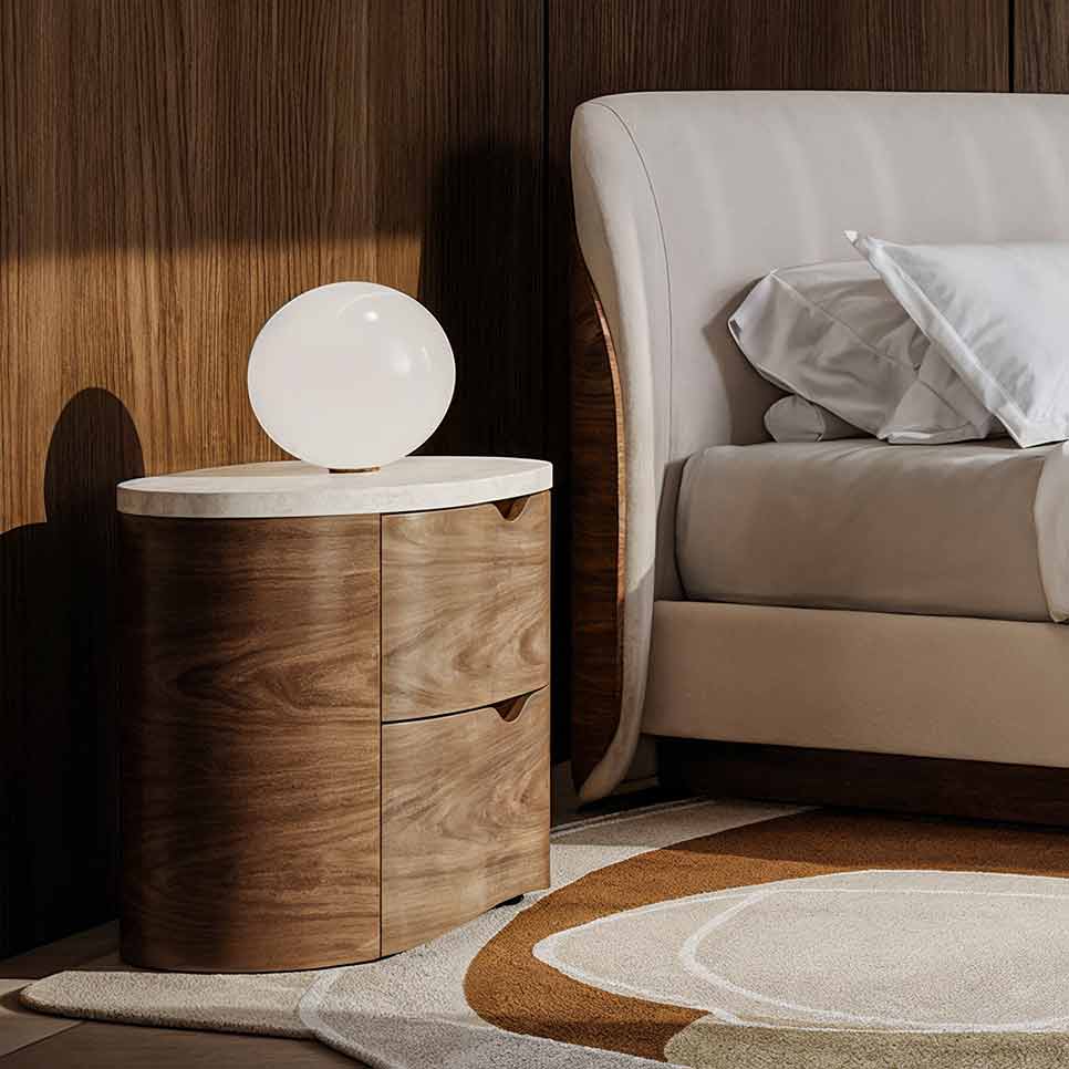 Fleur Nightstand – Small | Caracole Spring 2025 Collection | Elegant Contemporary Luxury Exclusive Designer Furniture