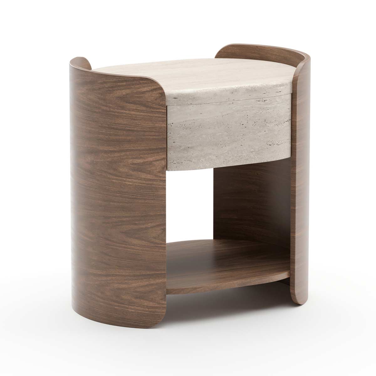 Fleur Open Nightstand | Caracole Spring 2025 Collection | Elegant Contemporary Luxury Exclusive Designer Furniture