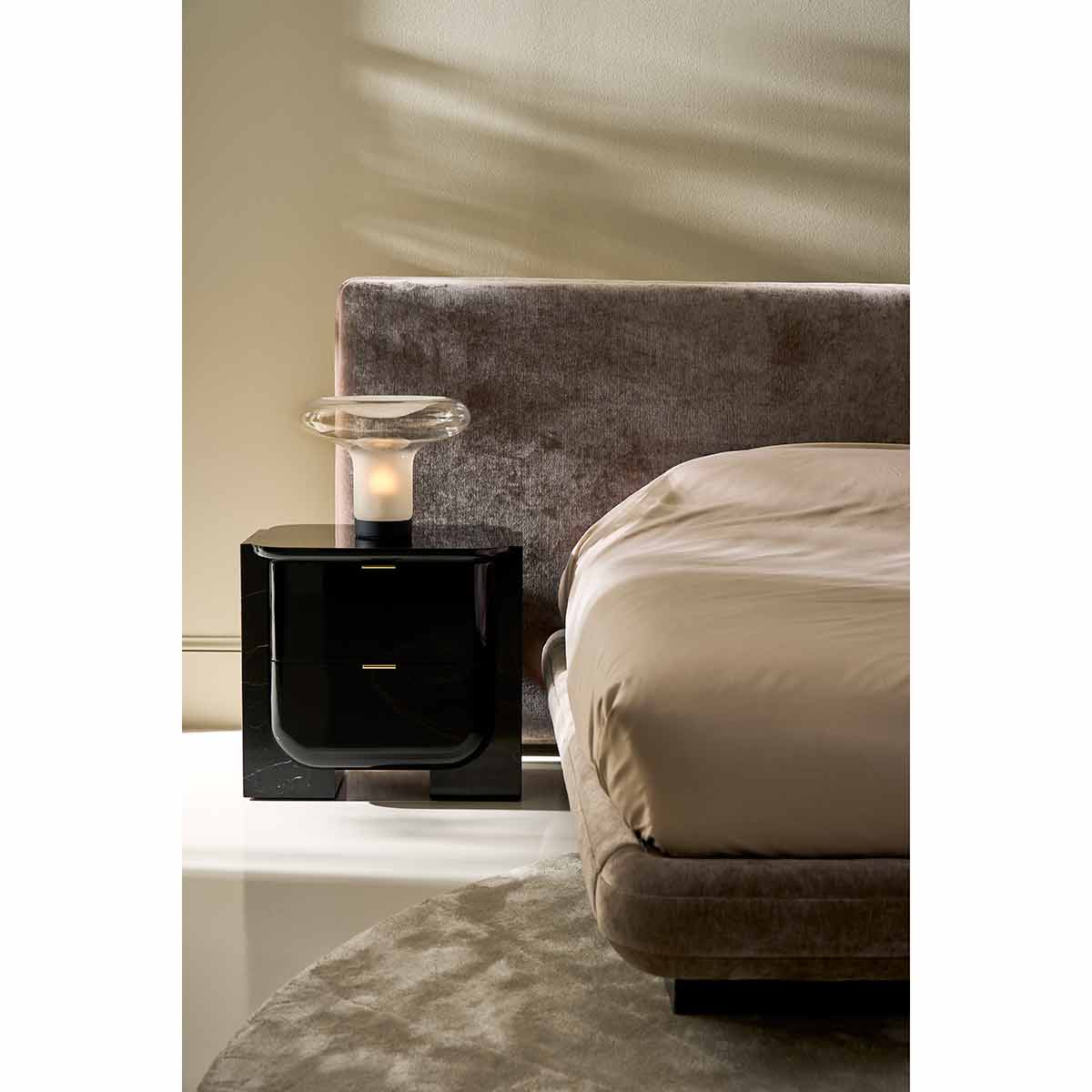 Overlap Nightstand Dark – Small | Caracole Spring 2025 Collection | Elegant Contemporary Luxury Exclusive Designer Furniture