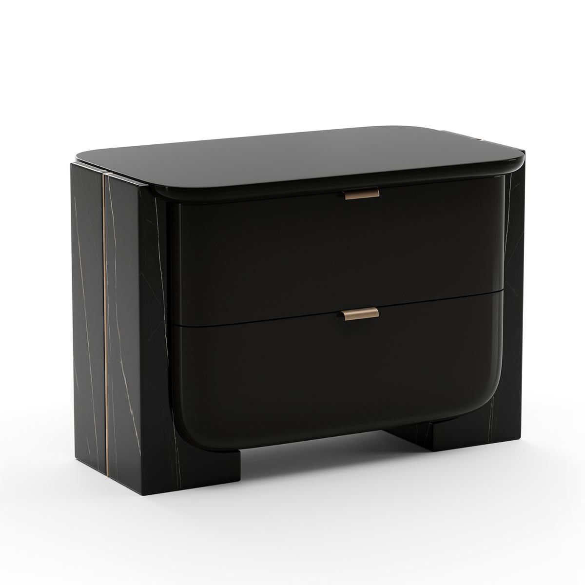 Overlap Nightstand | Caracole Spring 2025 Collection | Elegant Contemporary Luxury Exclusive Designer Furniture